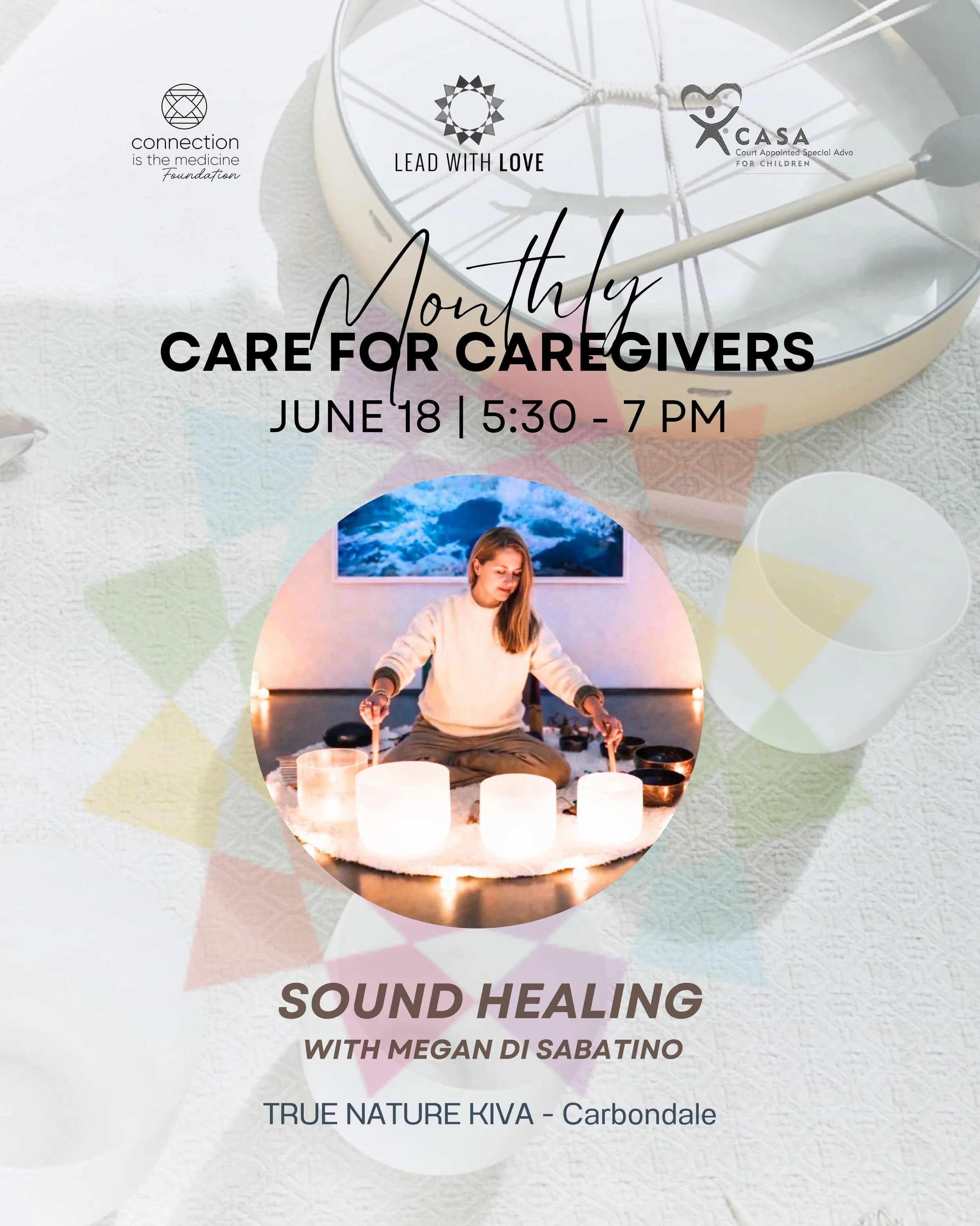 Our next offering for the 𝐂𝐚𝐫𝐞 𝐅𝐨𝐫 𝐂𝐚𝐫𝐞𝐠𝐢𝐯𝐞𝐫𝐬 𝐌𝐨𝐧𝐭𝐡𝐥𝐲 𝐒𝐞𝐫𝐢𝐞𝐬 is a heavenly sound healing by @megandisabatino 🎶❤️

Sound Healing is an ancient practice rooted in vibrational therapy and it works to harmonize the mind and