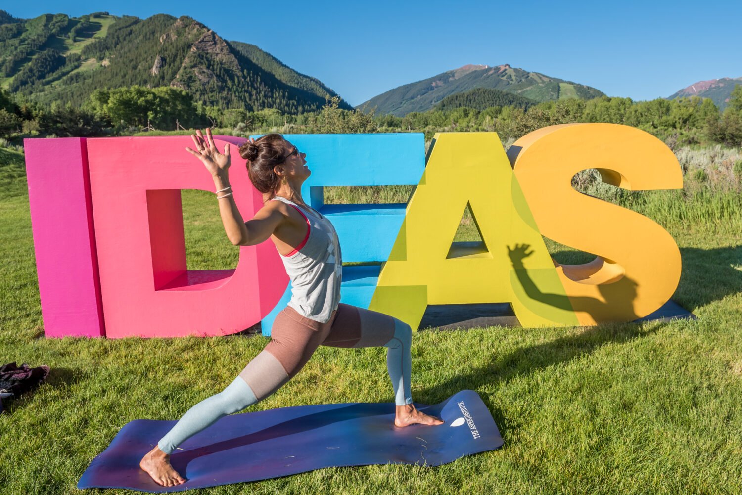 Gina Murdock leading a yoga and mindfulness session at The Aspen Institute