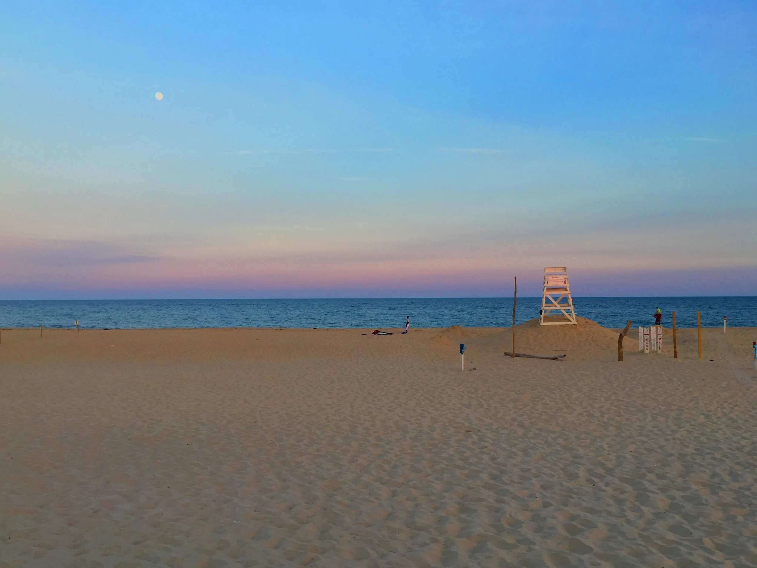 A beautiful summer sunset in Sagaponack, New York.