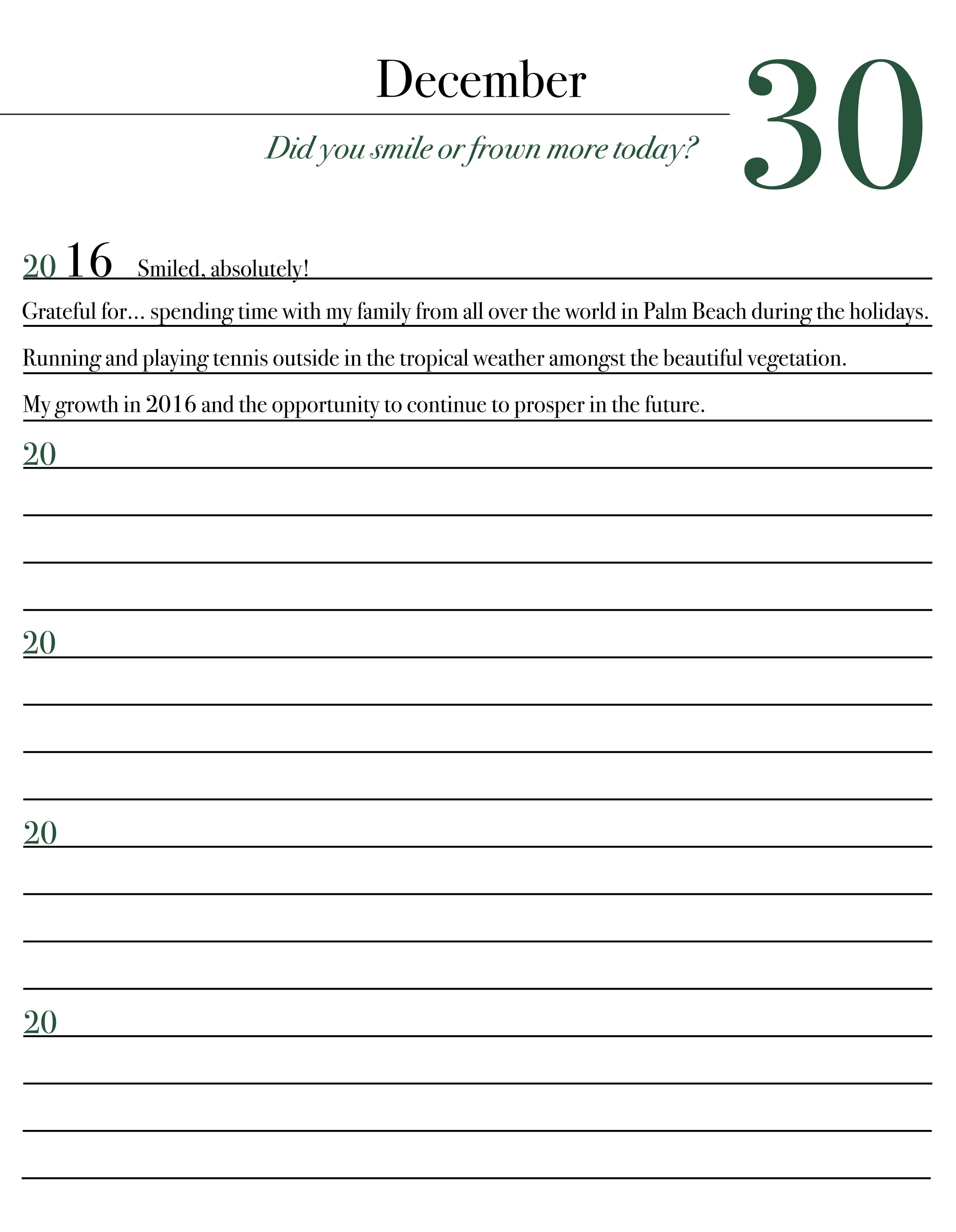Today's page out of ALB's gratitude diary.