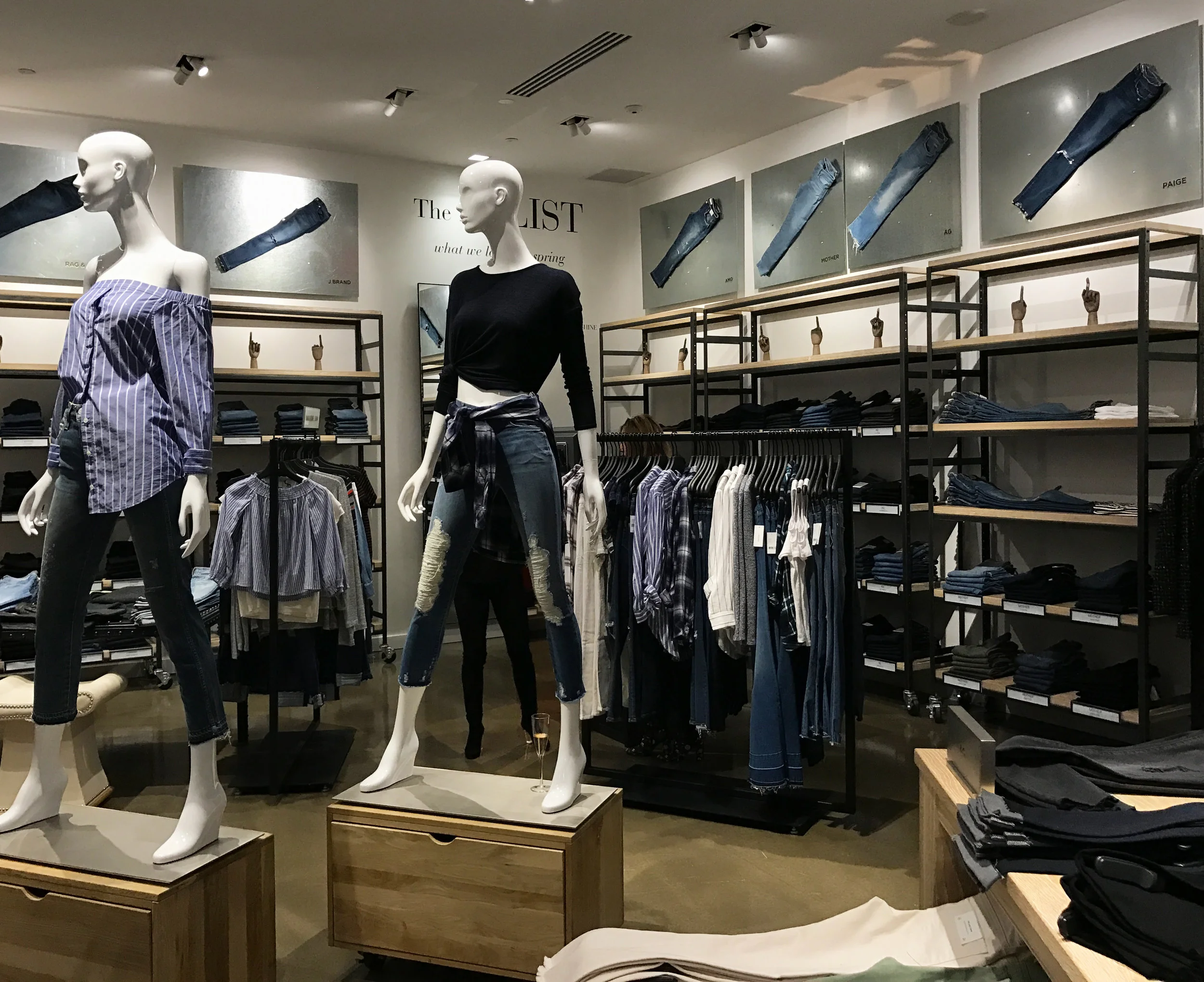 The denim corner and IT LIST.