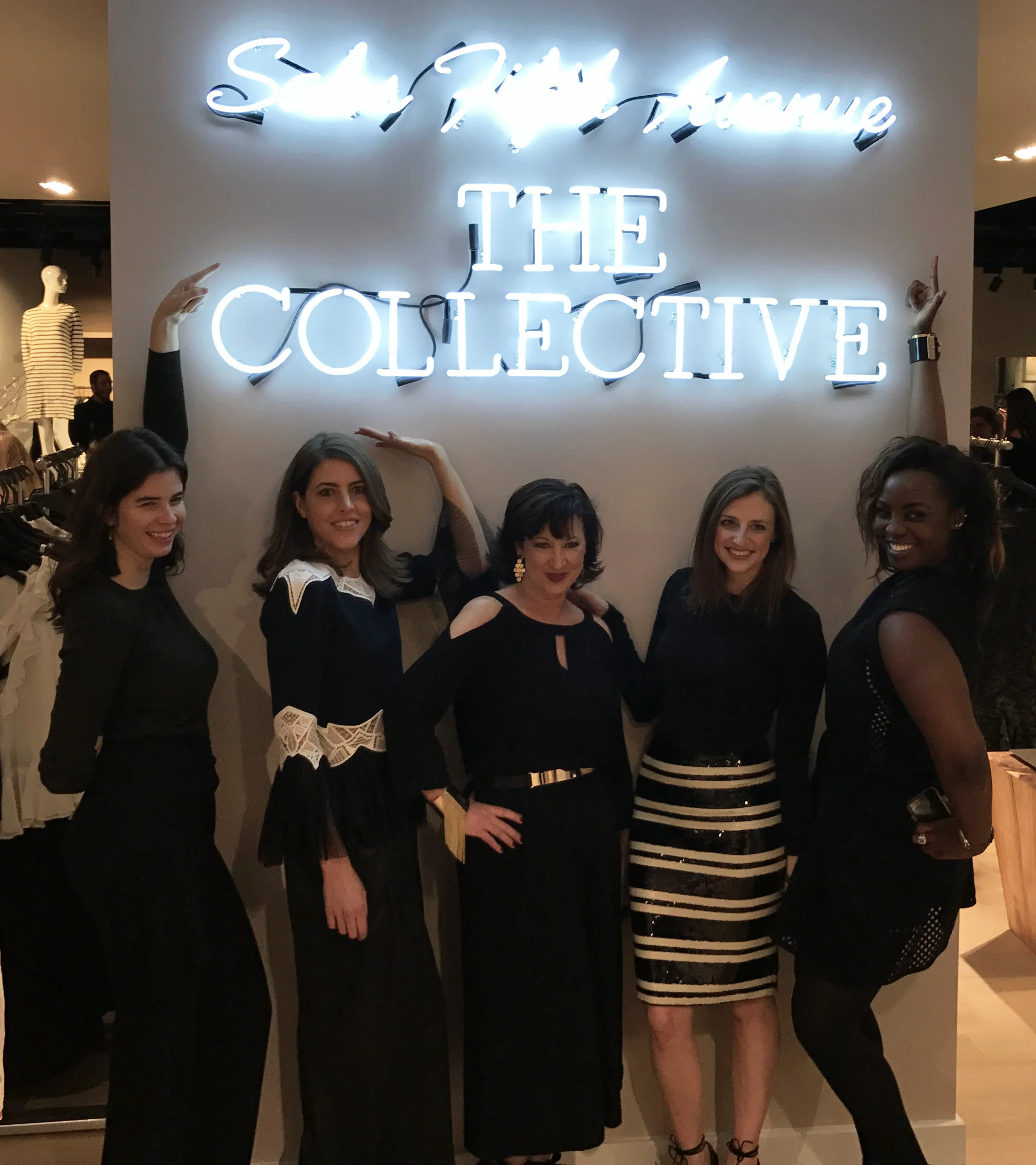 Saks Fifth Avenue's Heather Gray, Cara Fratto, Teresa Ward, Shelby Benkert, and Ashley Afriyie.