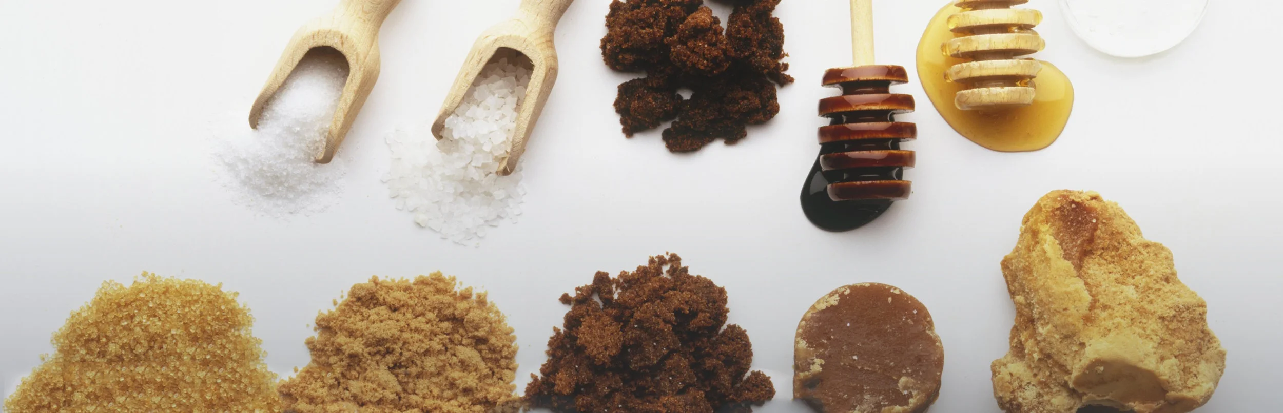 Stevia // coconut sugar // raw cane sugar // agave // brown sugar // white sugar // sweeteners. Image via Furthermore from Equinox.