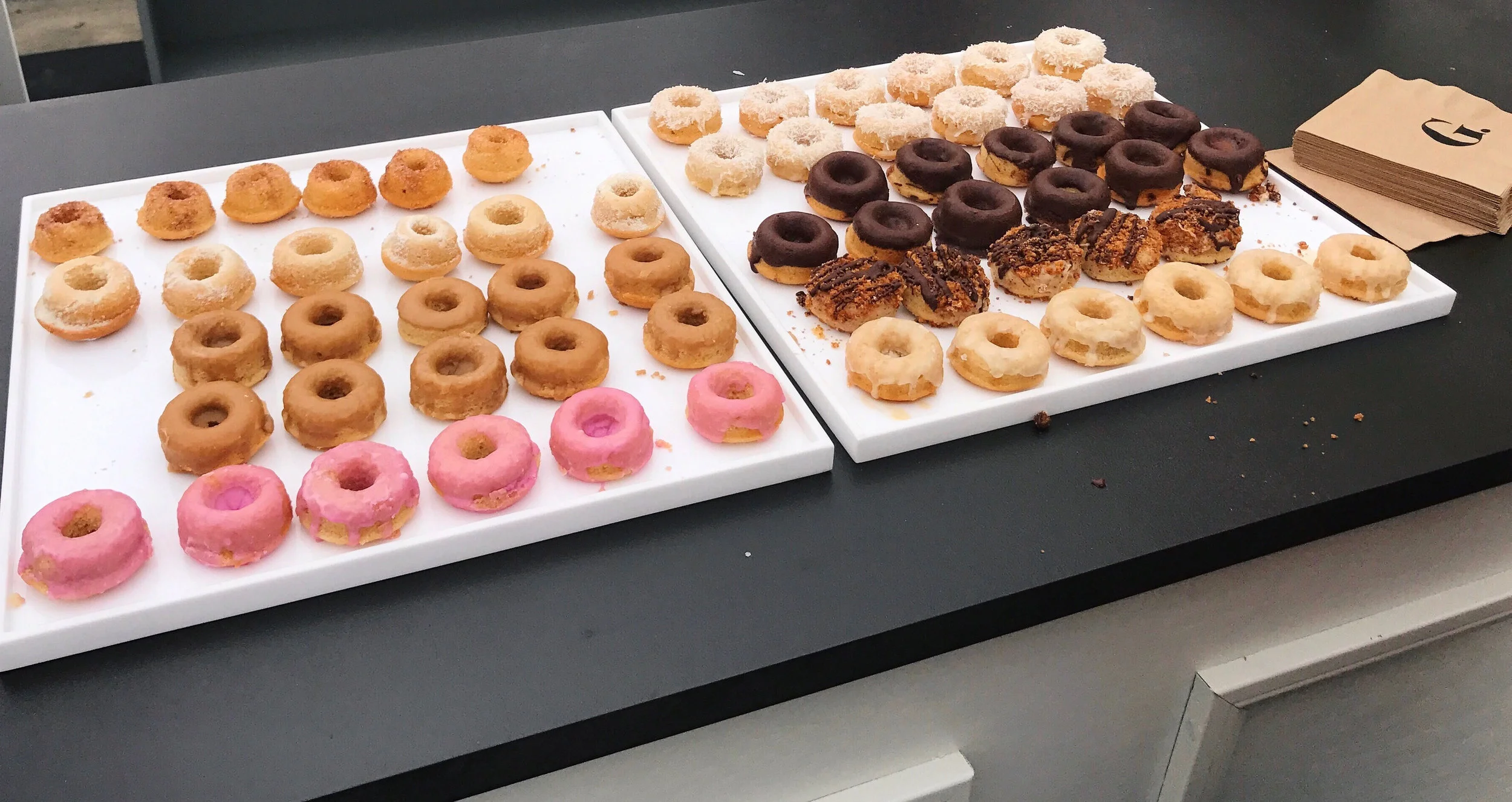 Erin Mckenna's Bakery GF, DF, and vegan doughnuts.