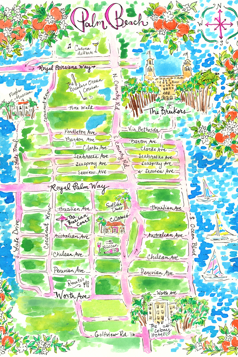 Header image, Palm Beach, according to Lily Pulitzer.