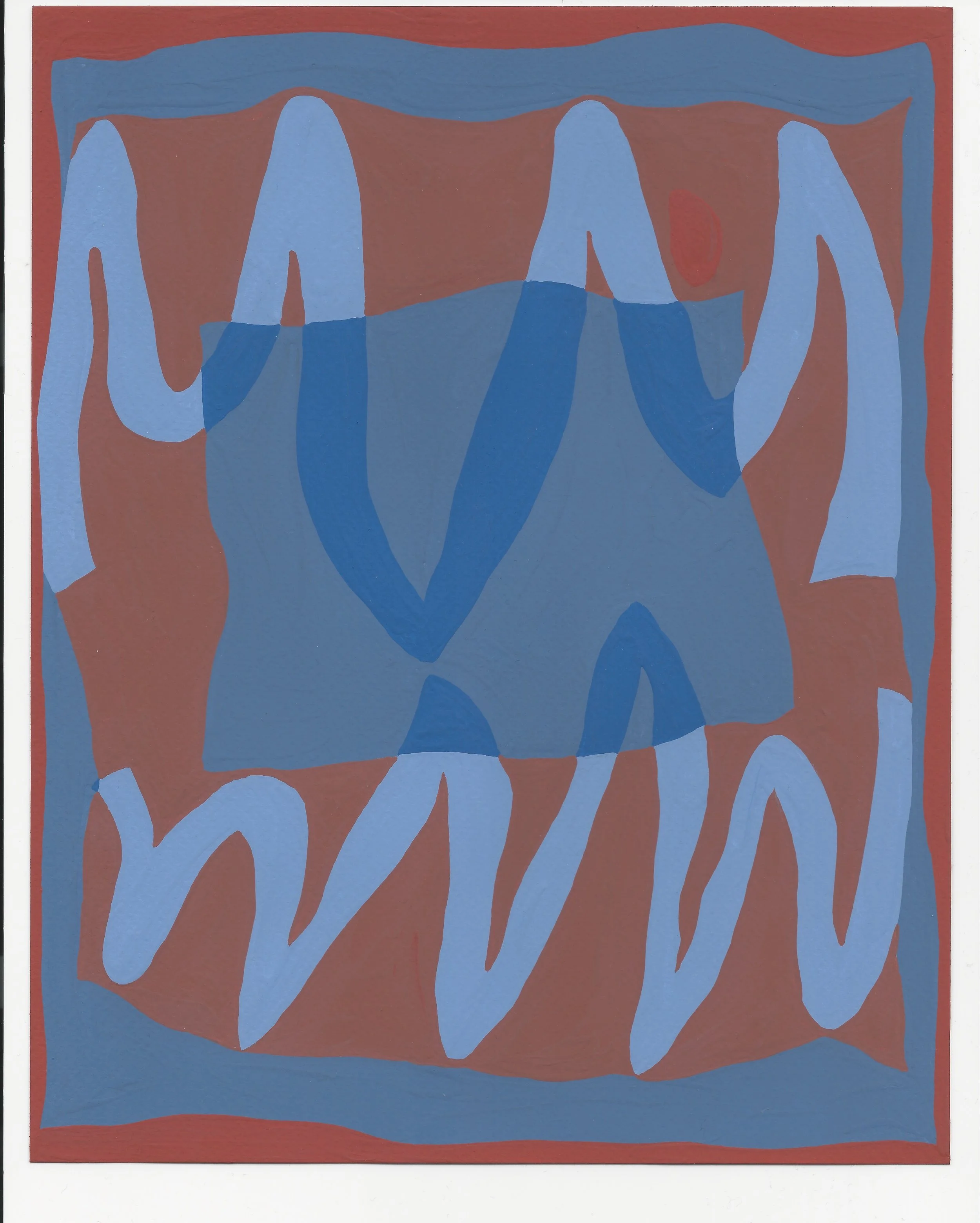 Amie Cunat Untitled 10 x 8" Acryla gouache on paper 2014