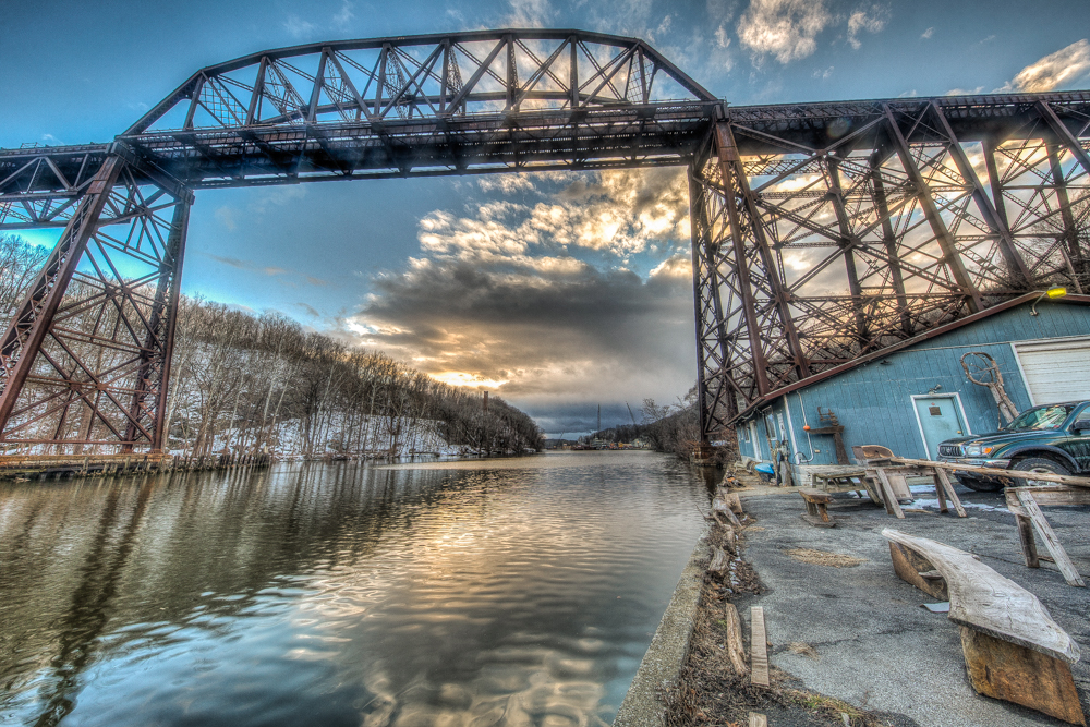 Tyler loves being under the trestle