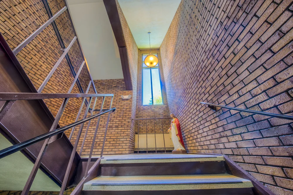 Heading upstairs