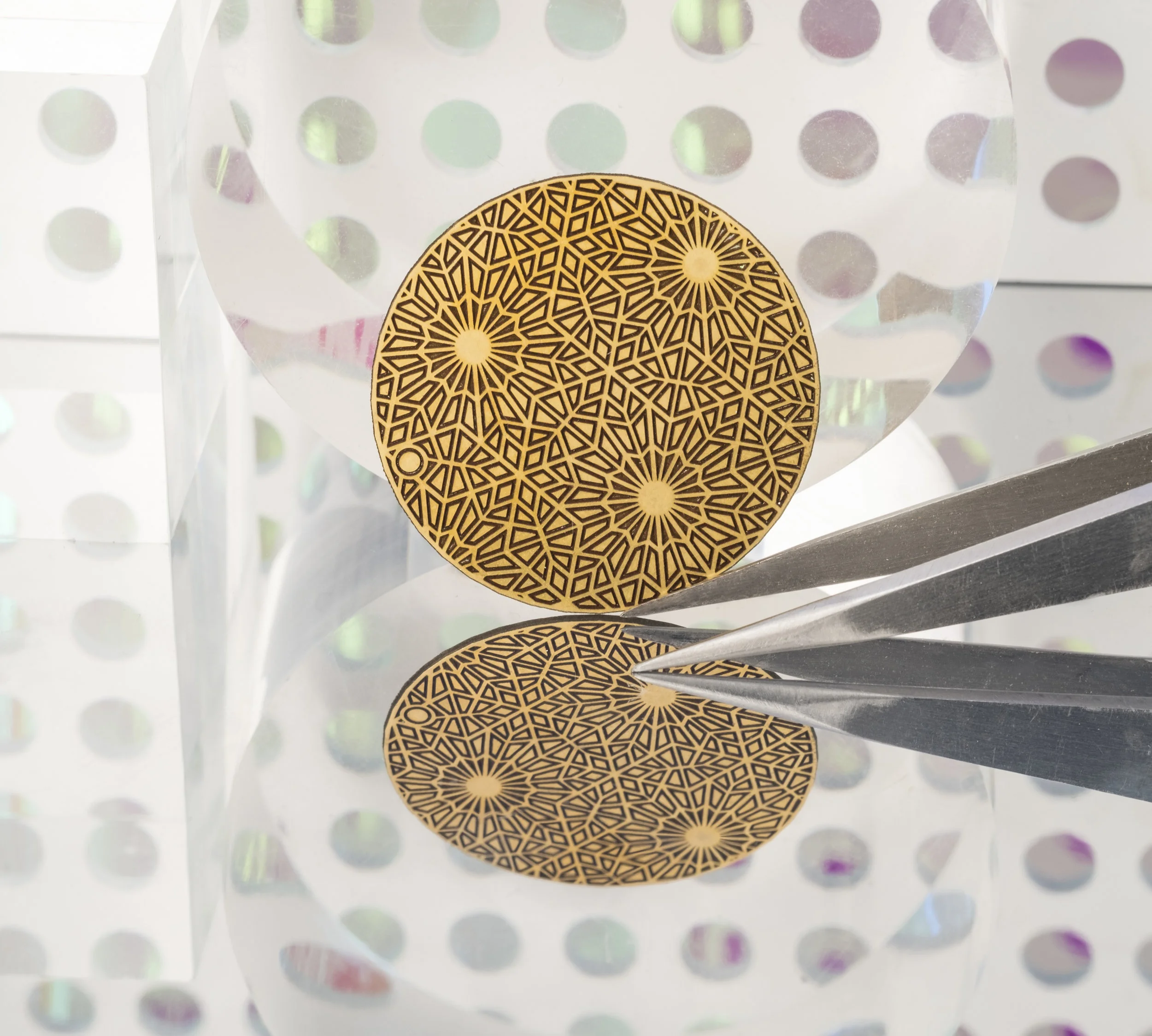 Pastille laiton diamètre 25 mm gravée, 2016