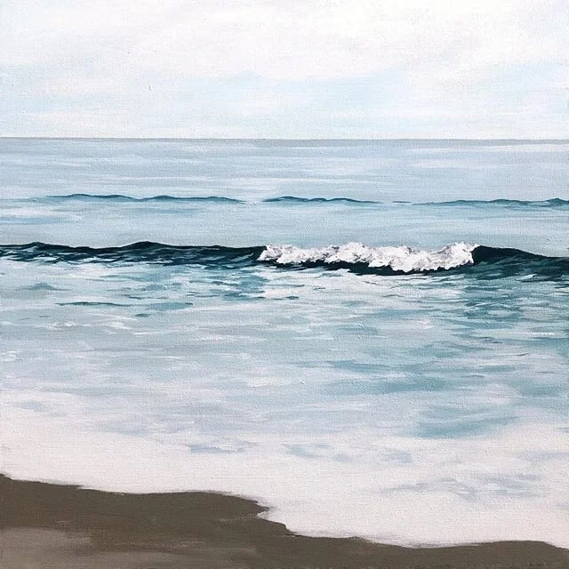 Wave details on a recent commission 🌊 acrylic on canvas