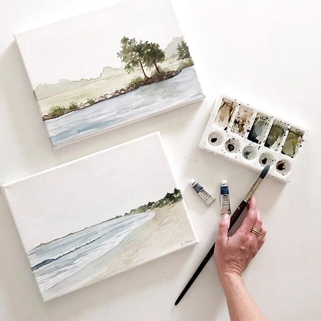 Lakes or Oceans? // watercolor on canvas