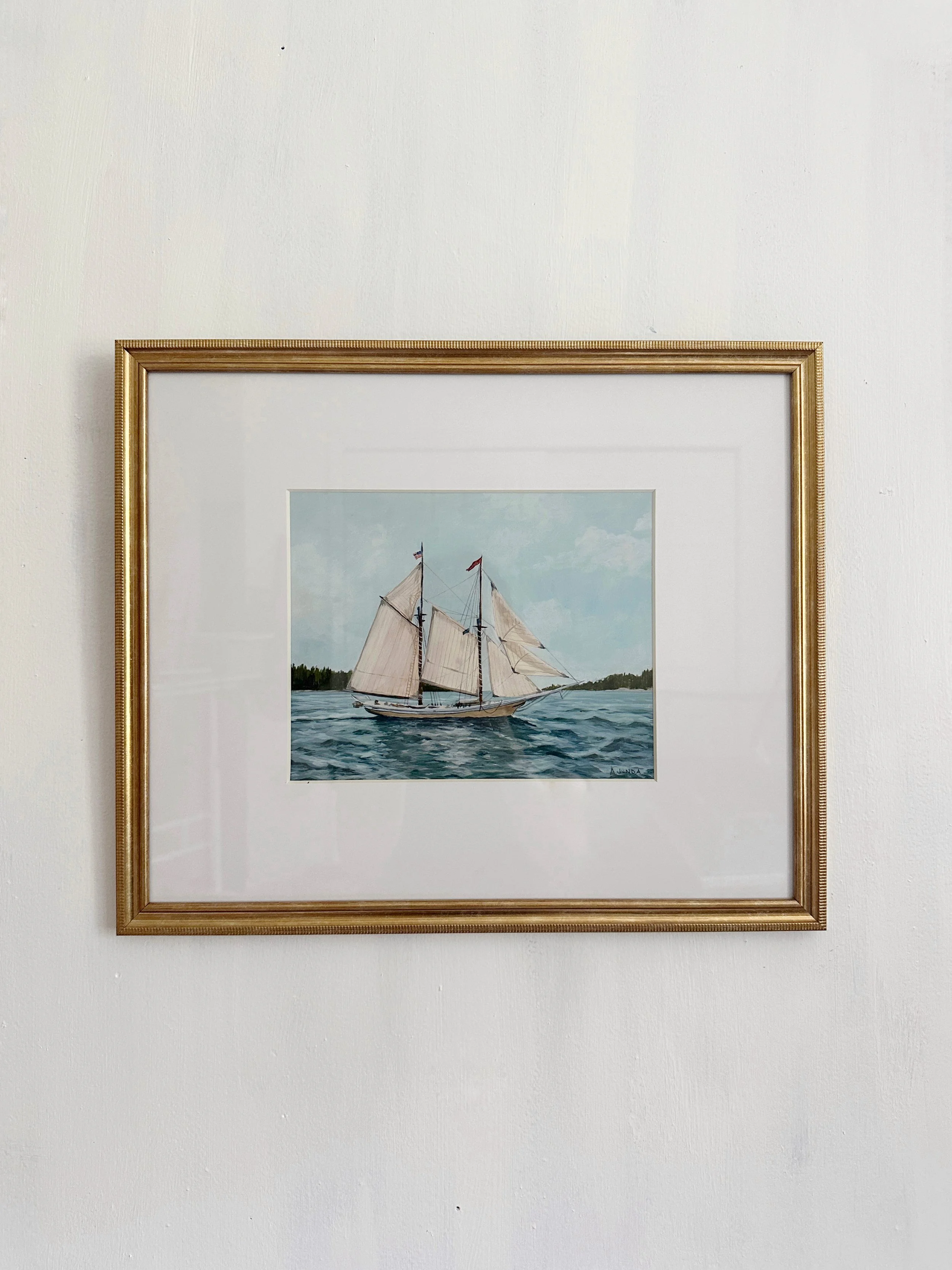 Schooner Print in Frame