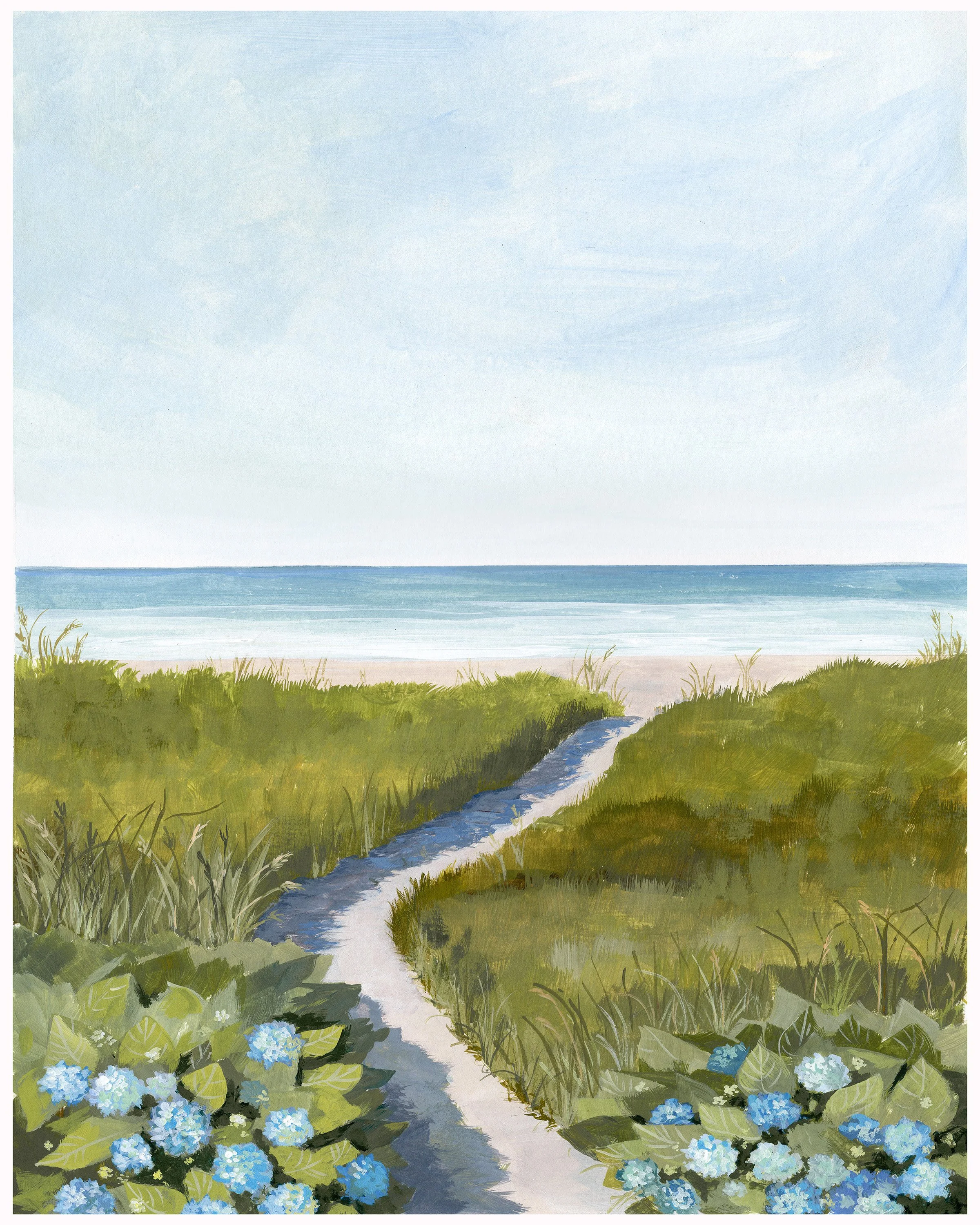Hydrangeas by the Sea - Print