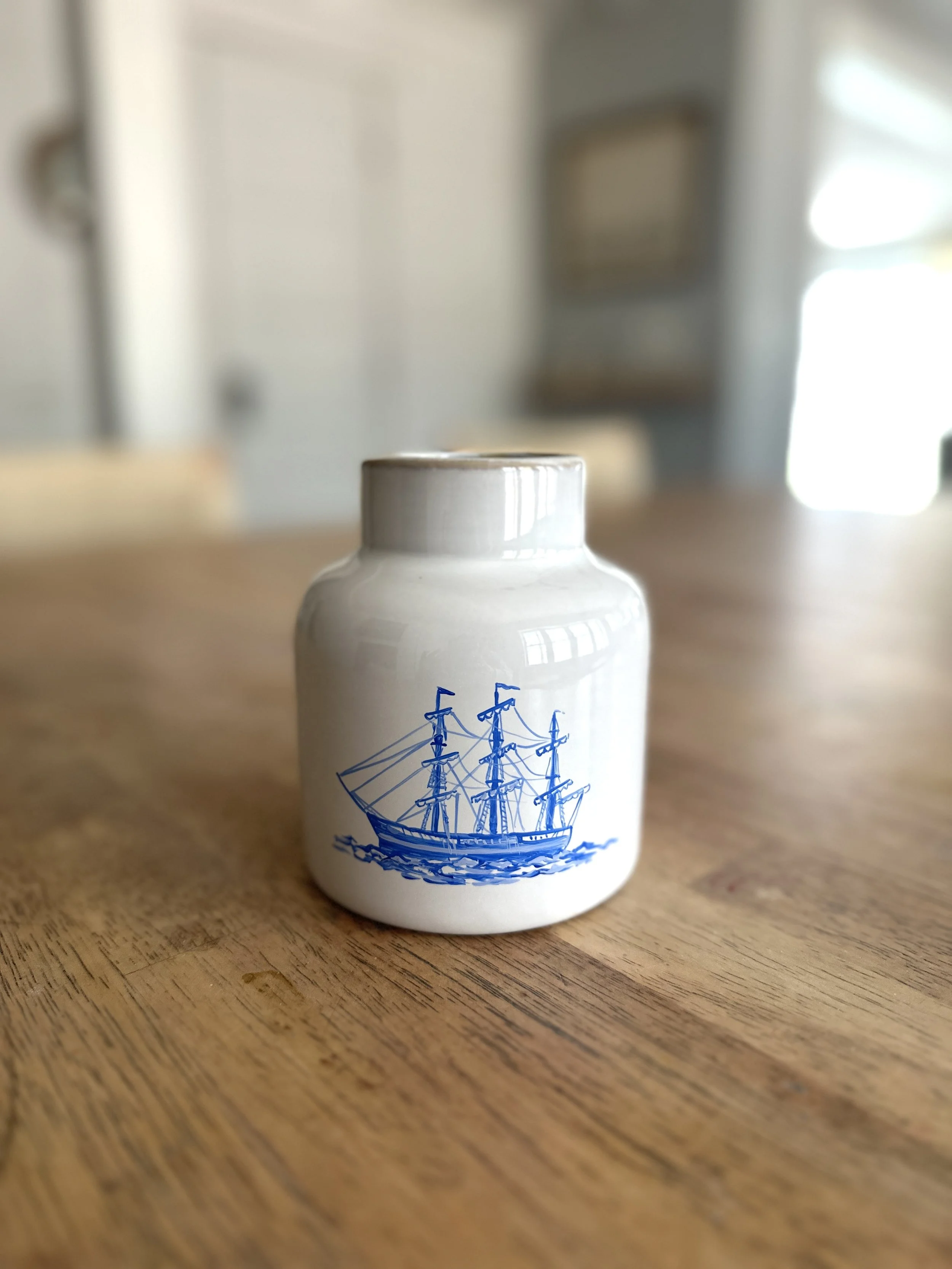 Tall Ship Bud Vase