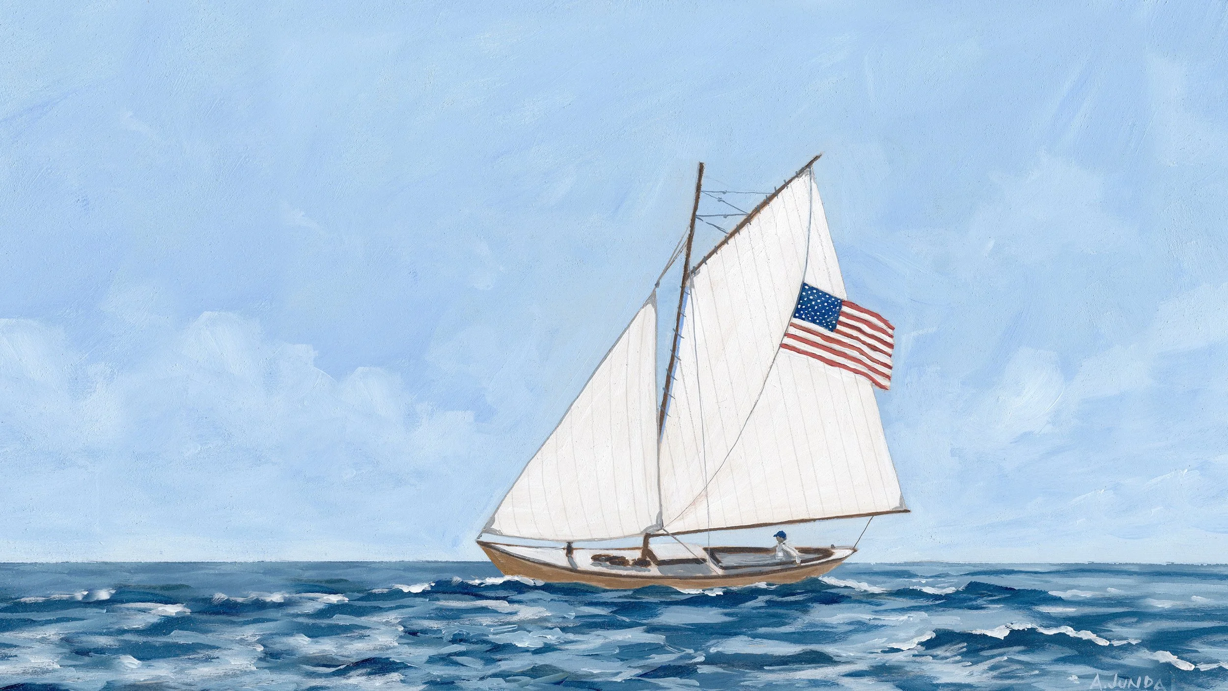 FrameTVSailboatwithAmericanFlag.jpg