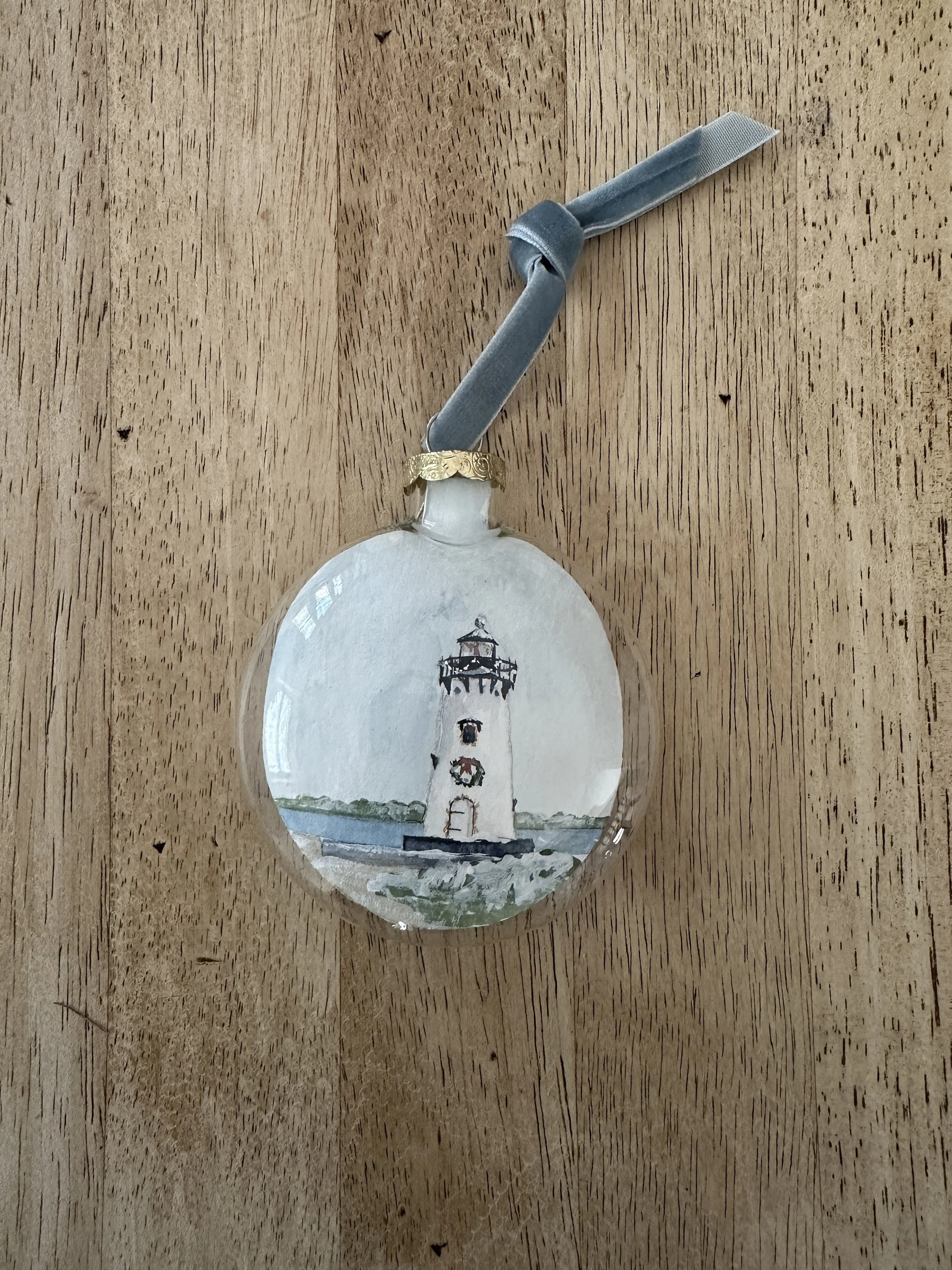 Christmas Ornament - 3 - Edgartown Lighthouse