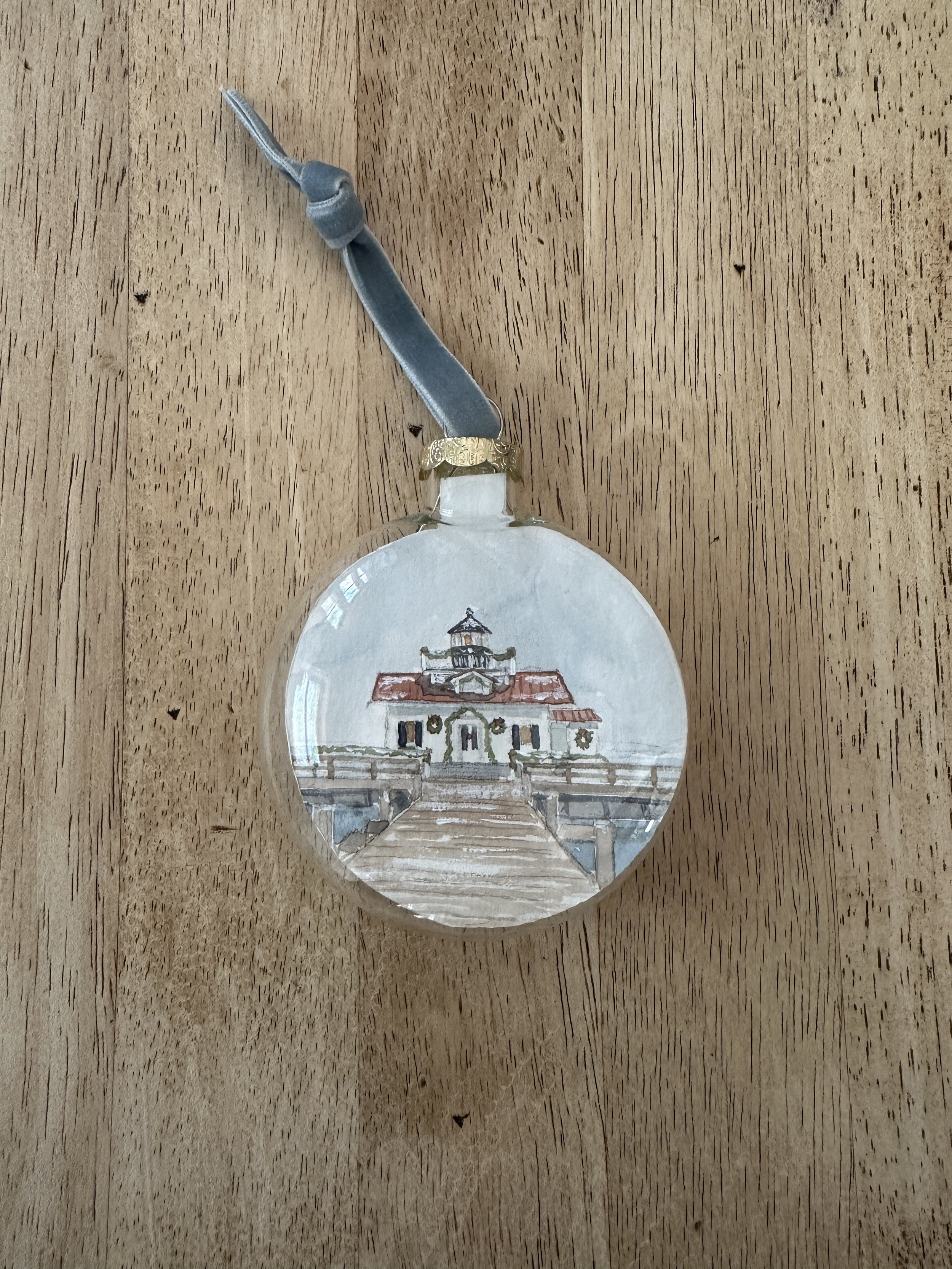 Christmas Ornament - 8 -Roanoke Marshes Lighthouse