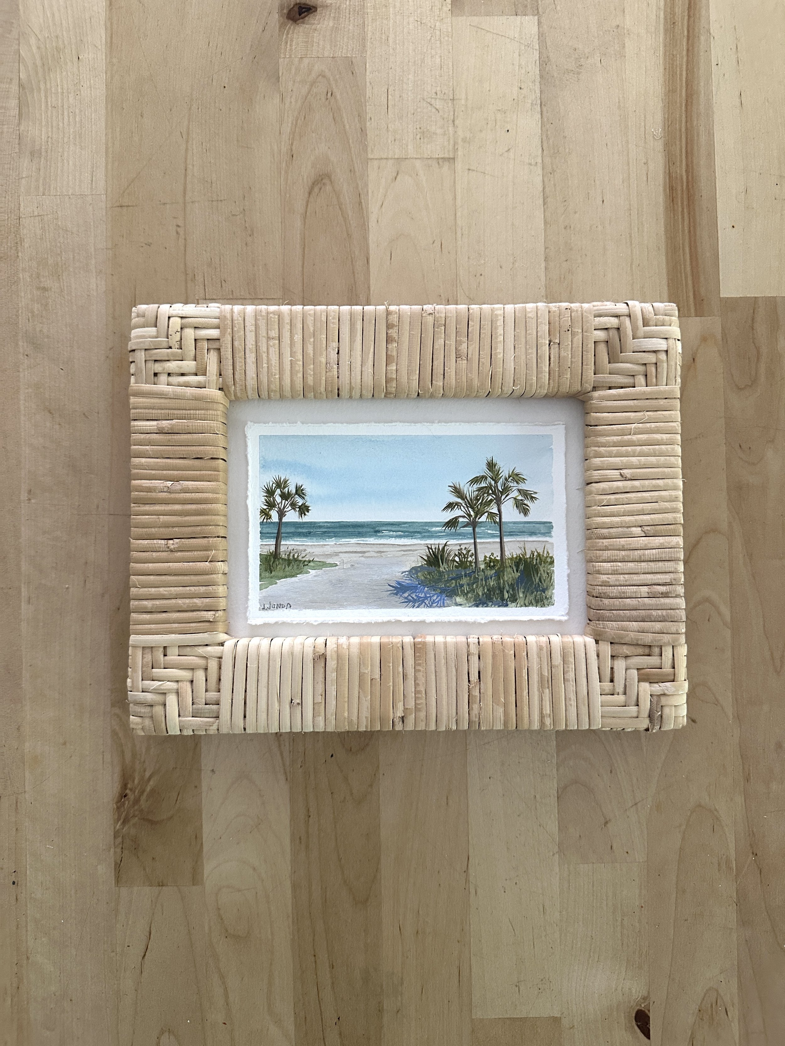 Beach Path with Palm Trees