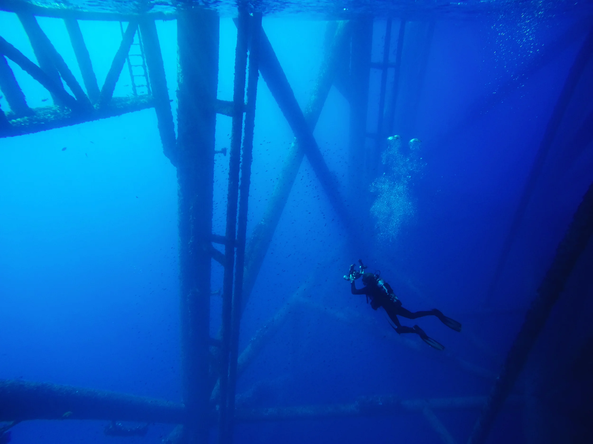 Diving California's oil rigs