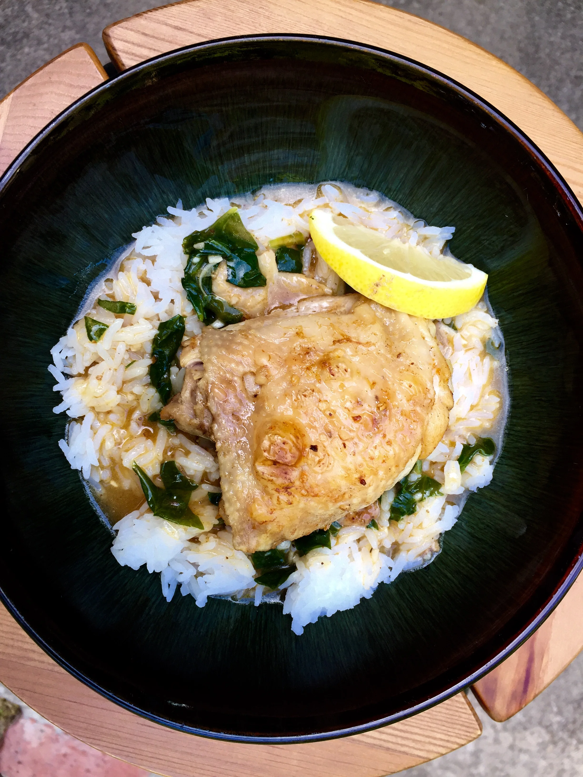 Crispy Chicken and Greens with Lemon-Butter Cream Sauce
