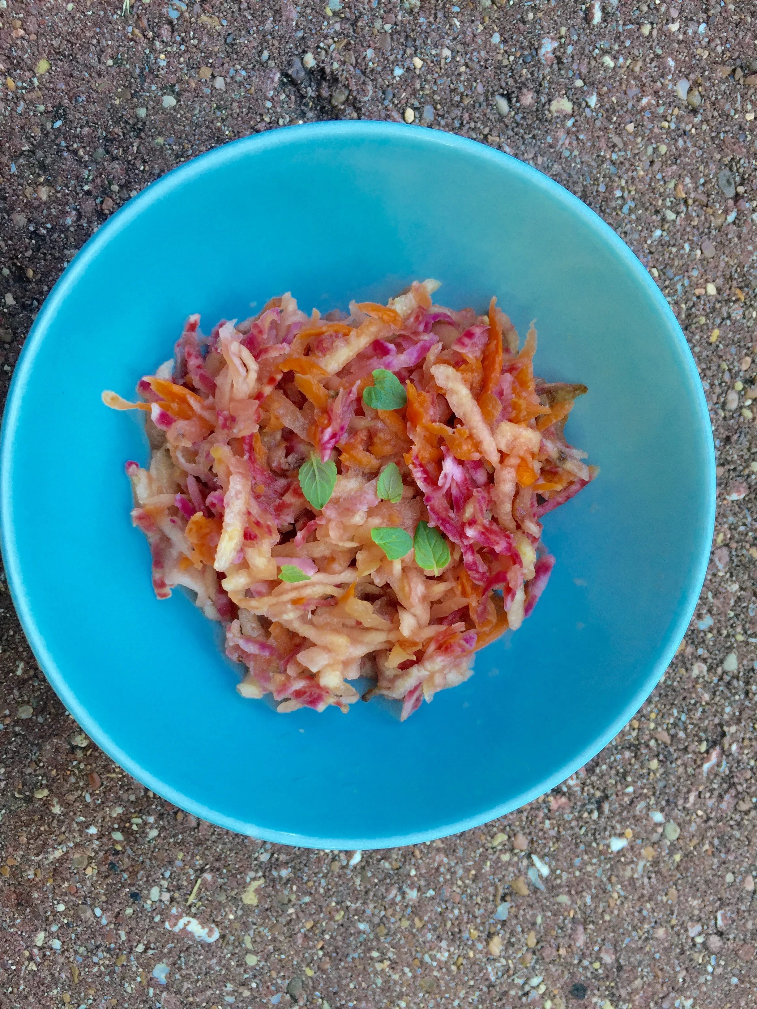 Raw ABC Salad with Spicy Lime-Ginger Dressing