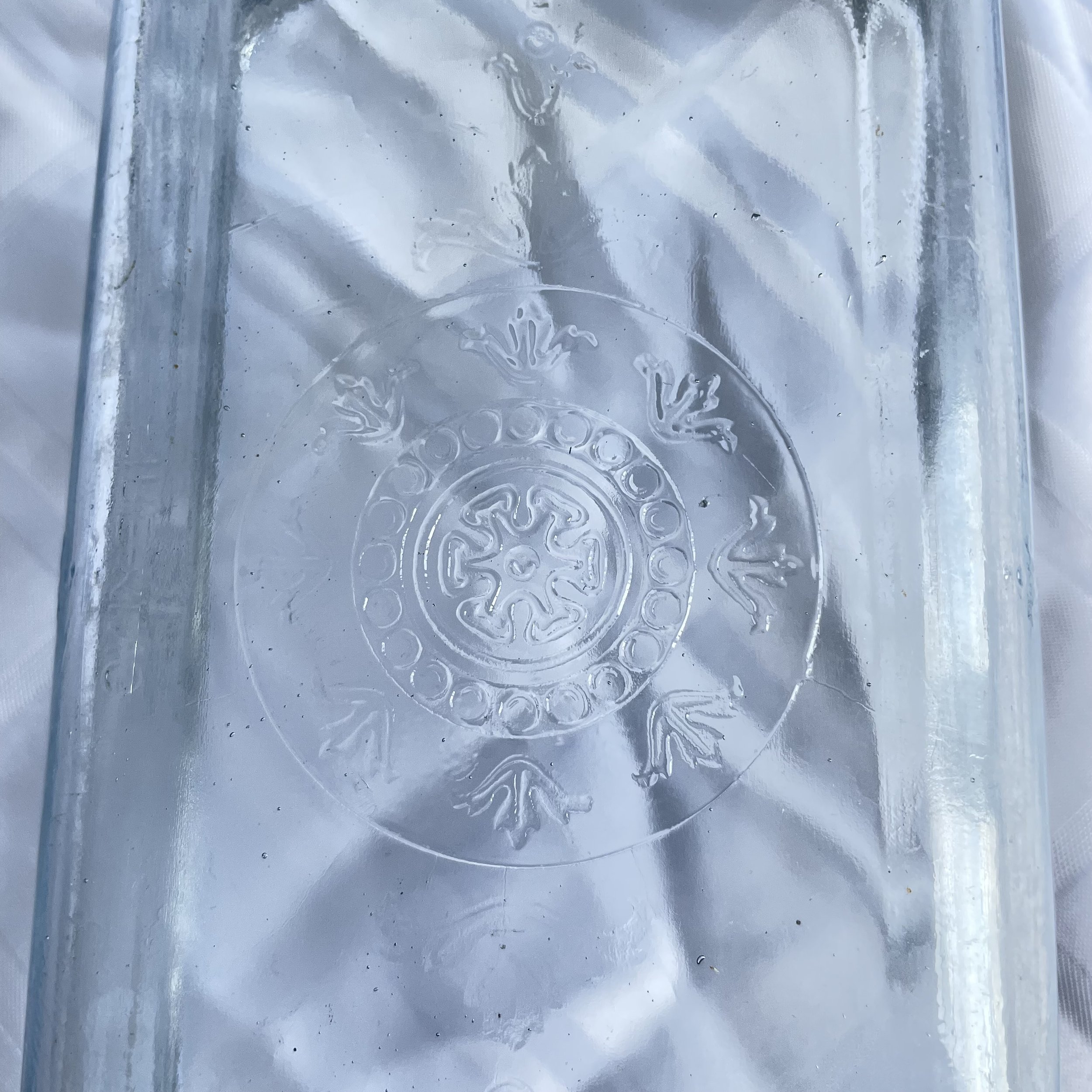 Clear blue depression glass loaf pan 2.jpeg