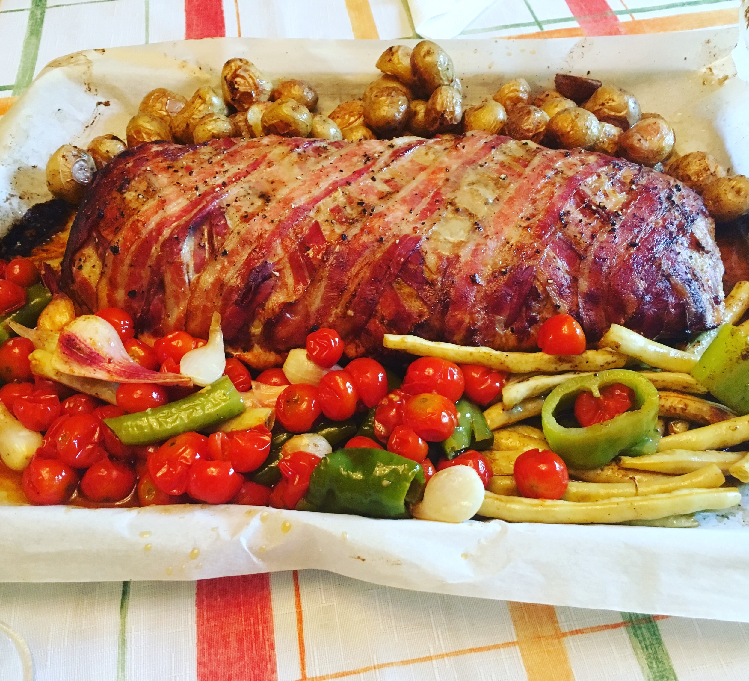 Yummilicious Bacon-Wrapped Meatloaf