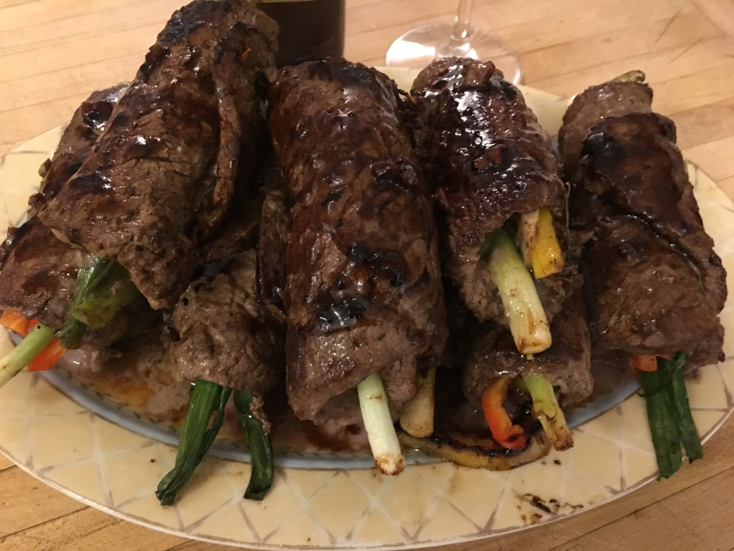 Balsamic Glazed Steak Roll