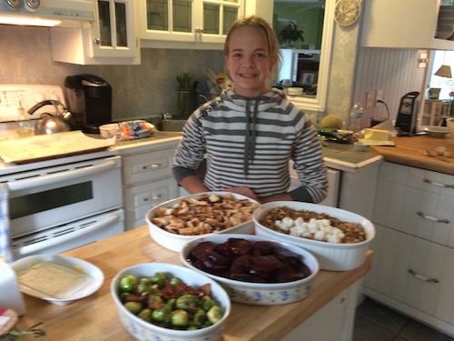 Thanksgiving feast with my niece...