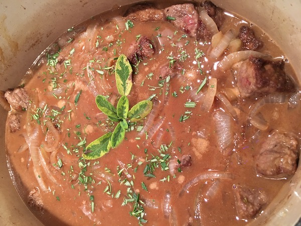 Autumn Beef Stew with Caramelized Onions