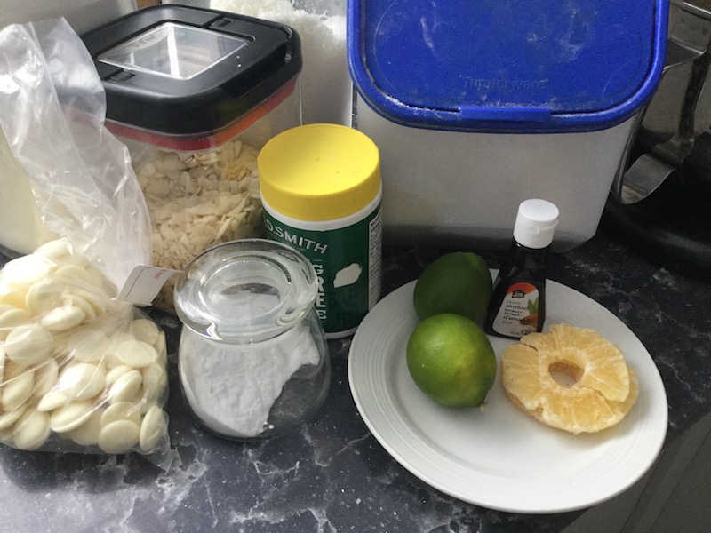 Candied Pineapple Biscotti with Lime & Coconut