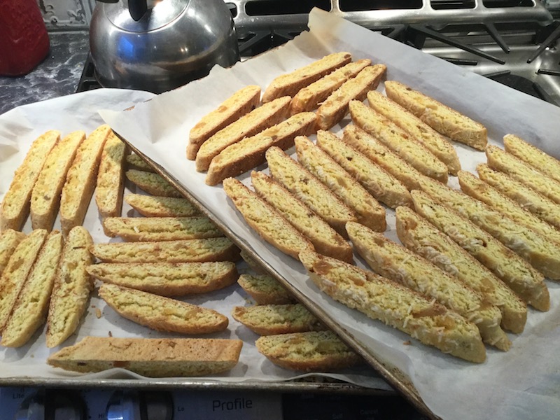 Candied Pineapple Biscotti with Lime & Coconut