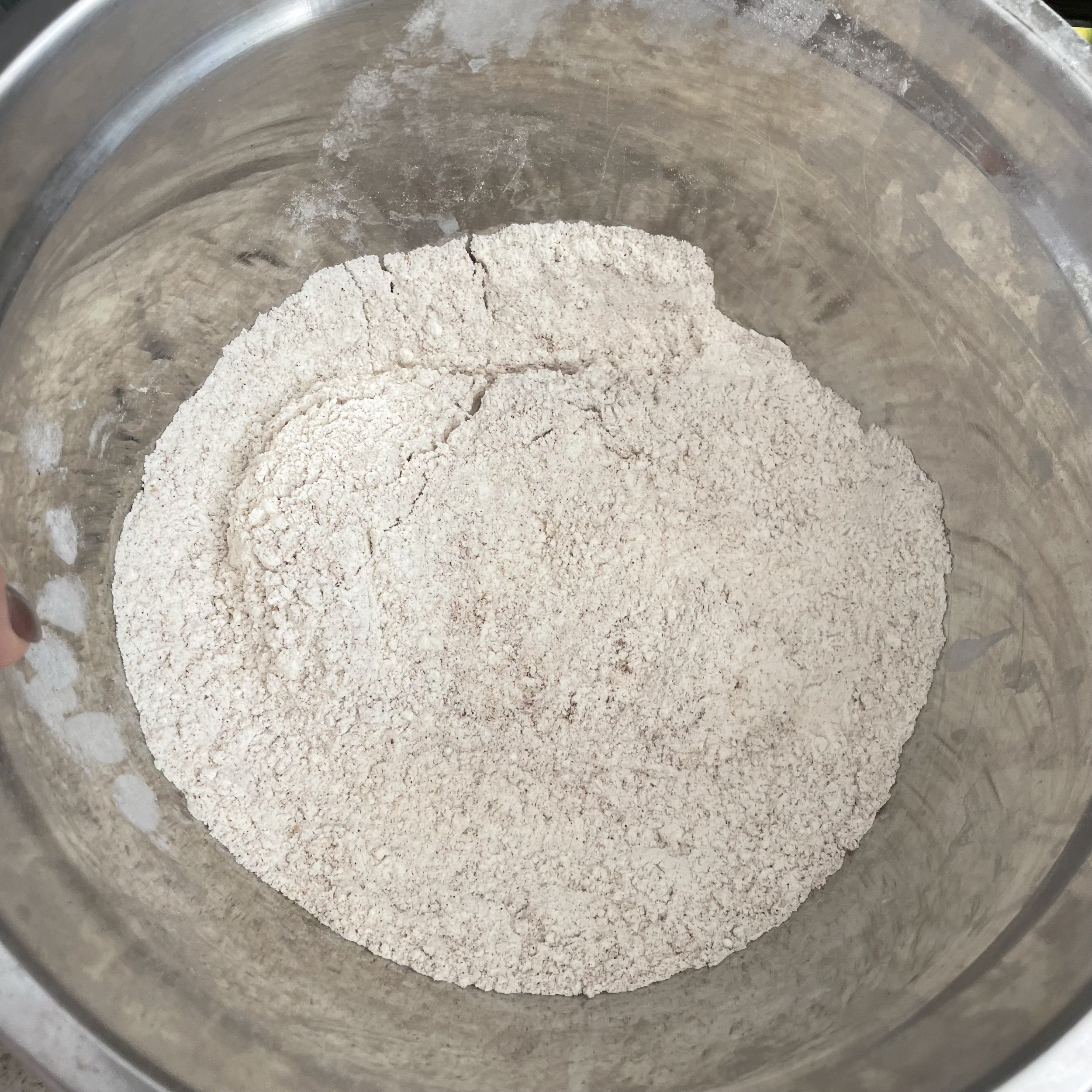 Bowl of dried ingredients for Pumpkin Bread  (Copy)