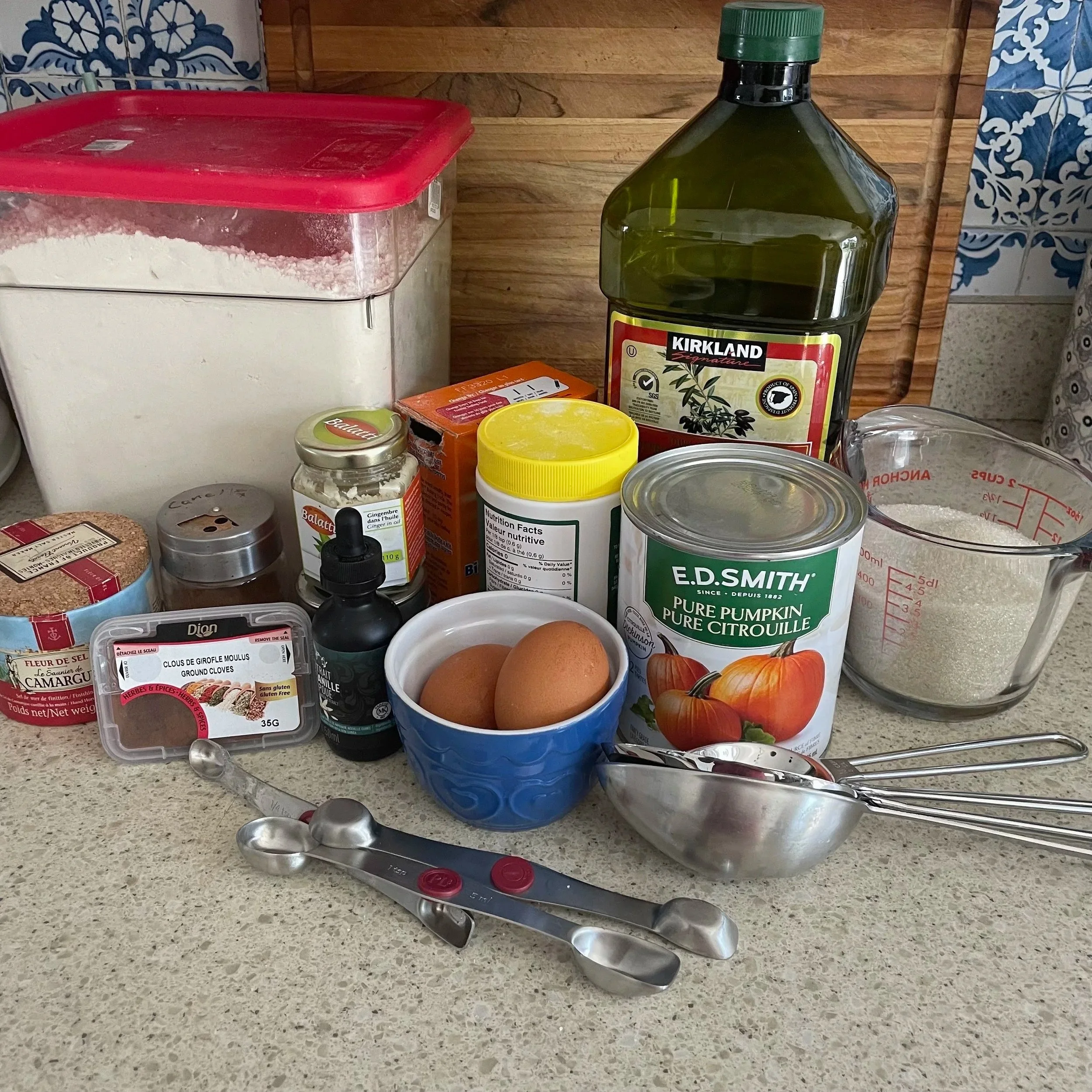Olive Oil Pumpkin Bread Ingredients  (Copy)