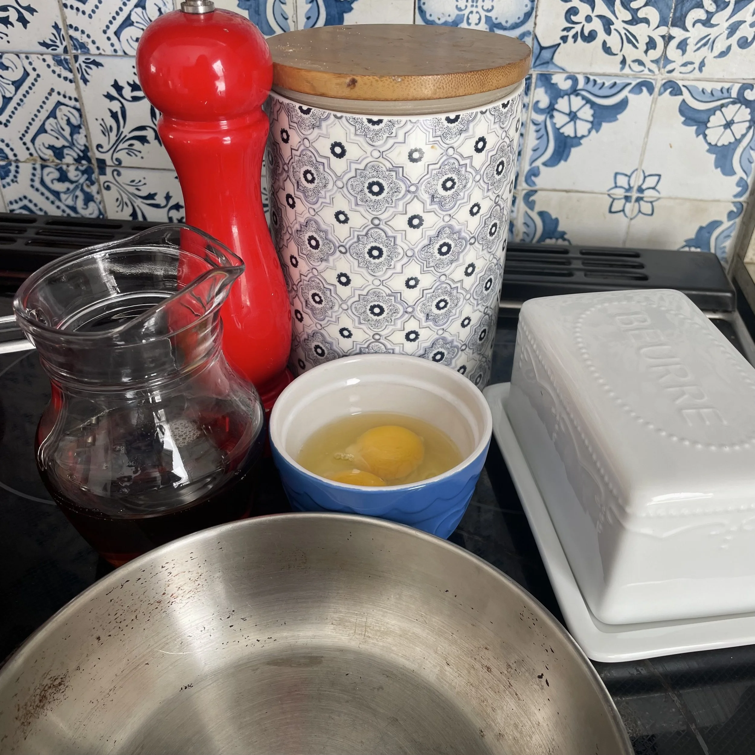 Ingredients for Maple Syrup Poached Eggs