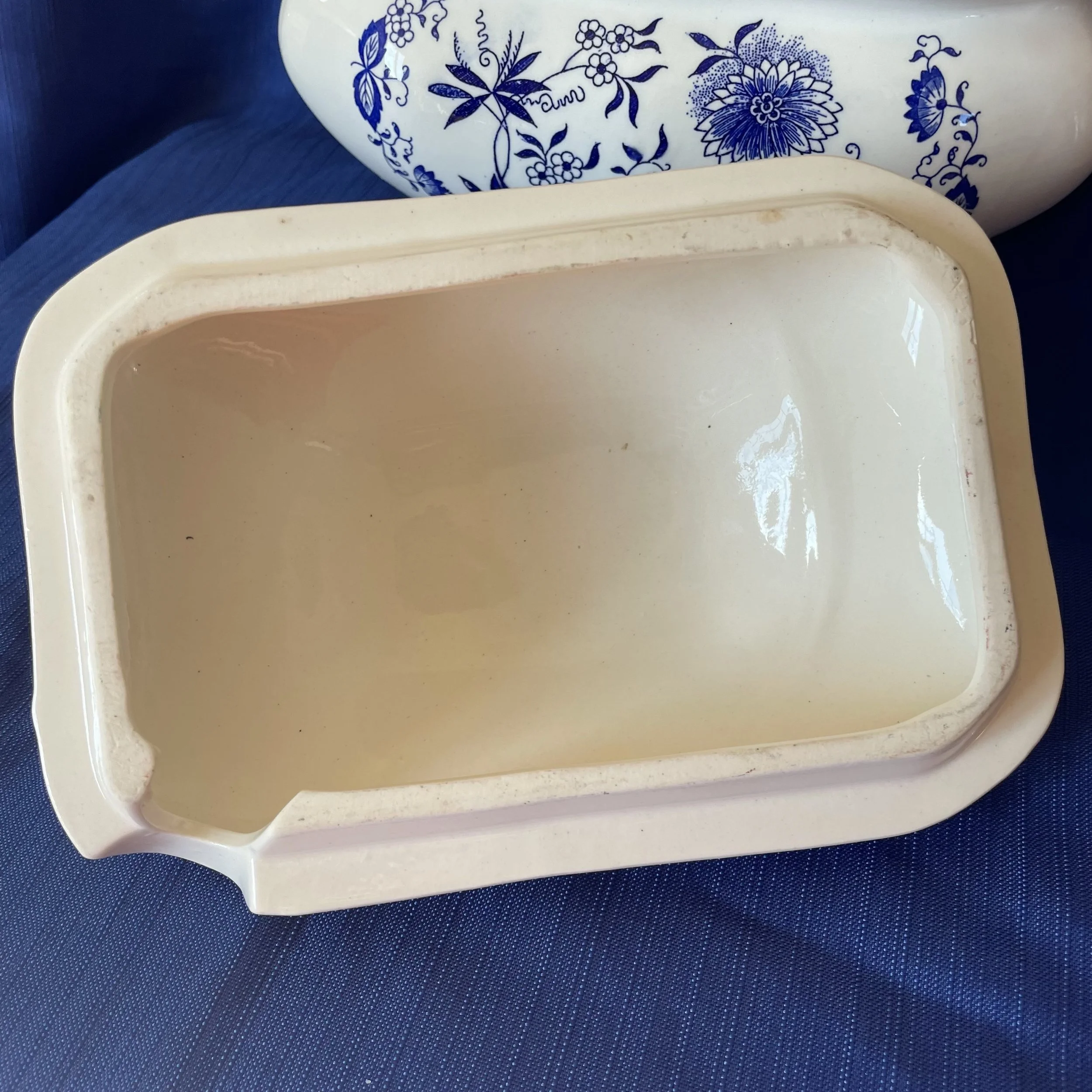 Delft Blue and White Floral Large Ceramic Tureen 3.jpeg