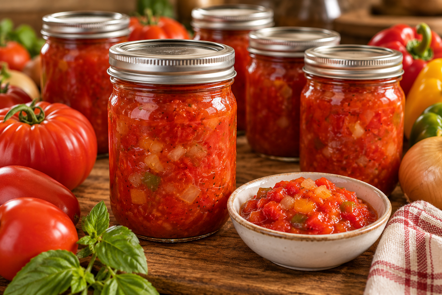 Ketchup ou Chowchow maison en pots