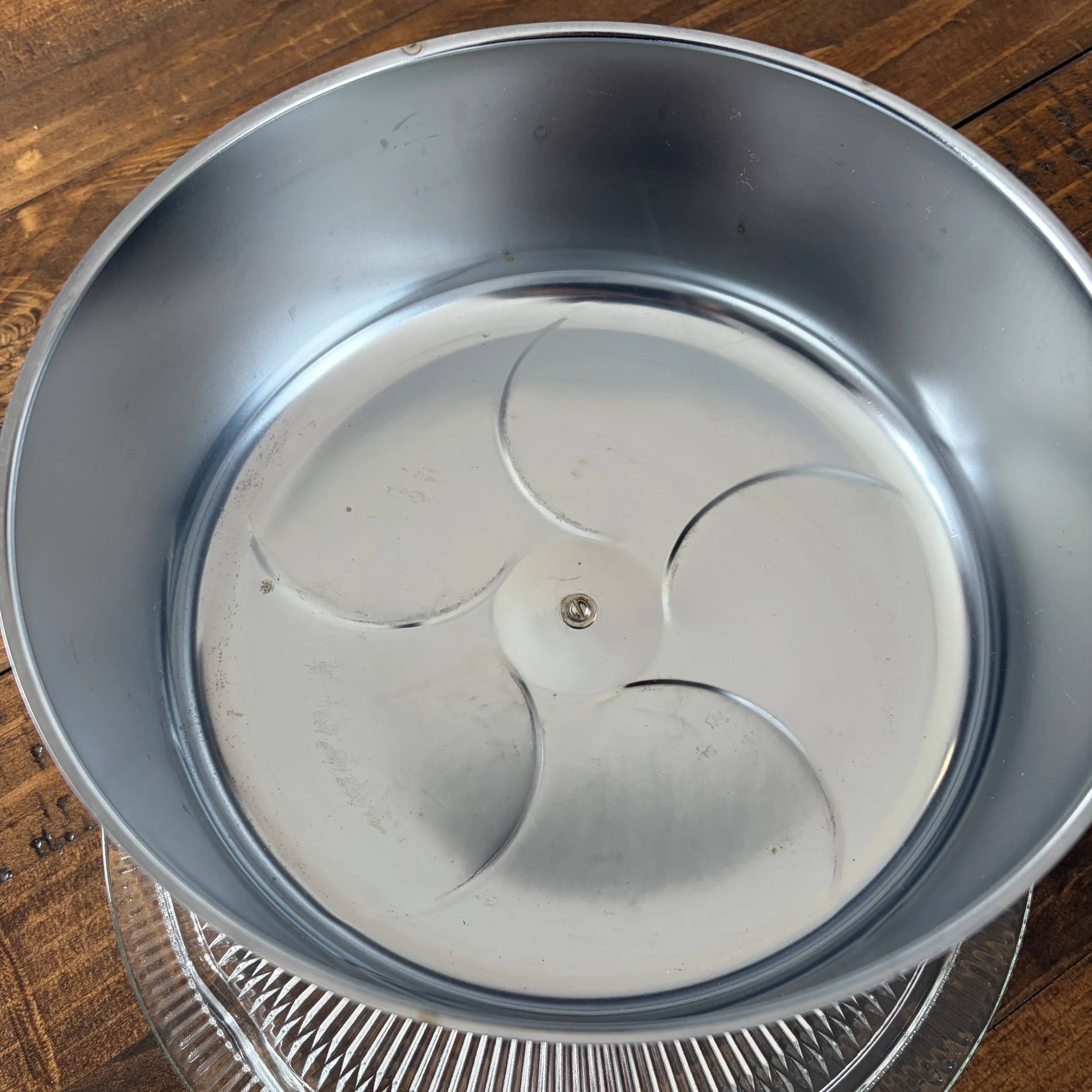 Glass Cake Plate with Chrome Dome 4.jpeg