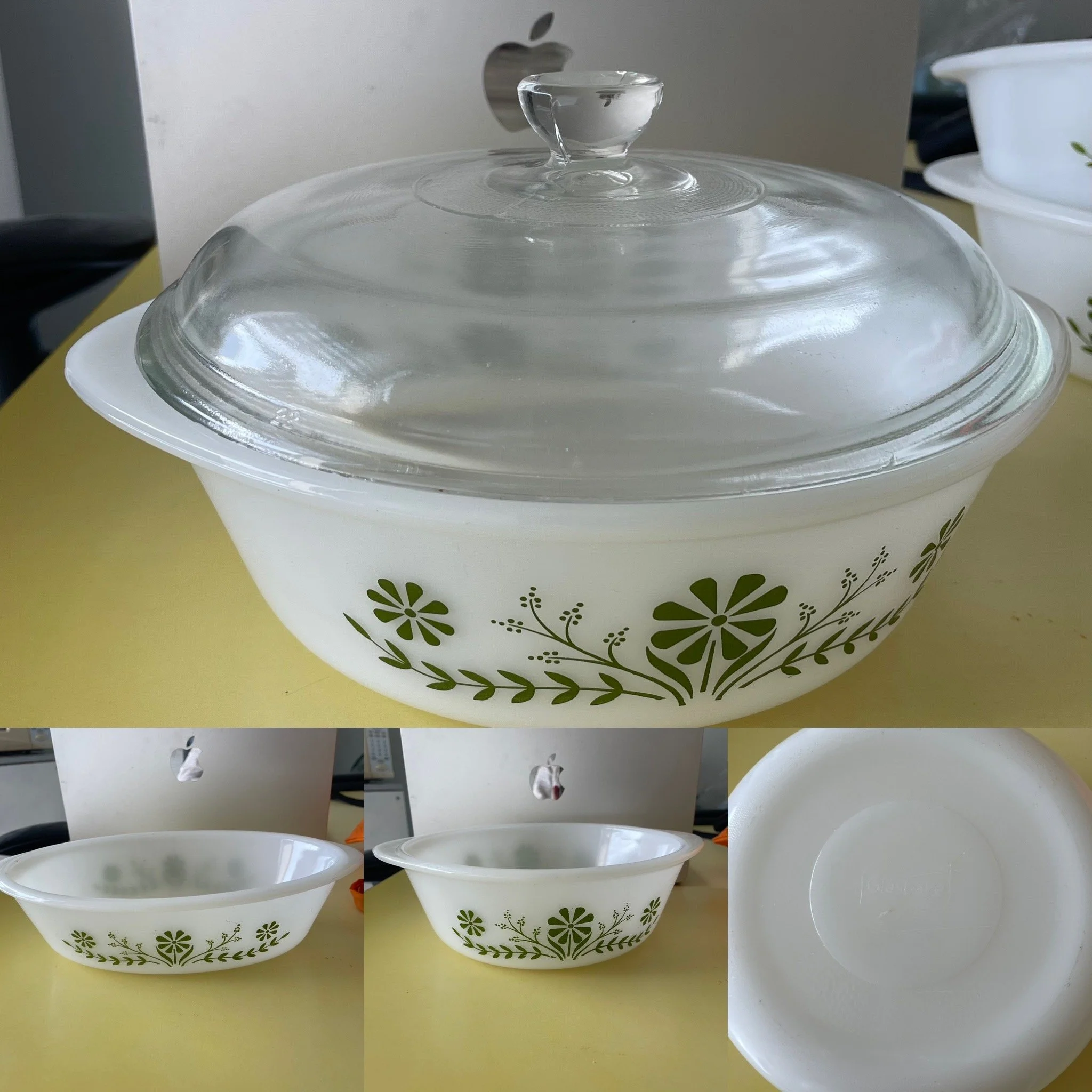 Green Daisies Pyrex bakeware.JPG