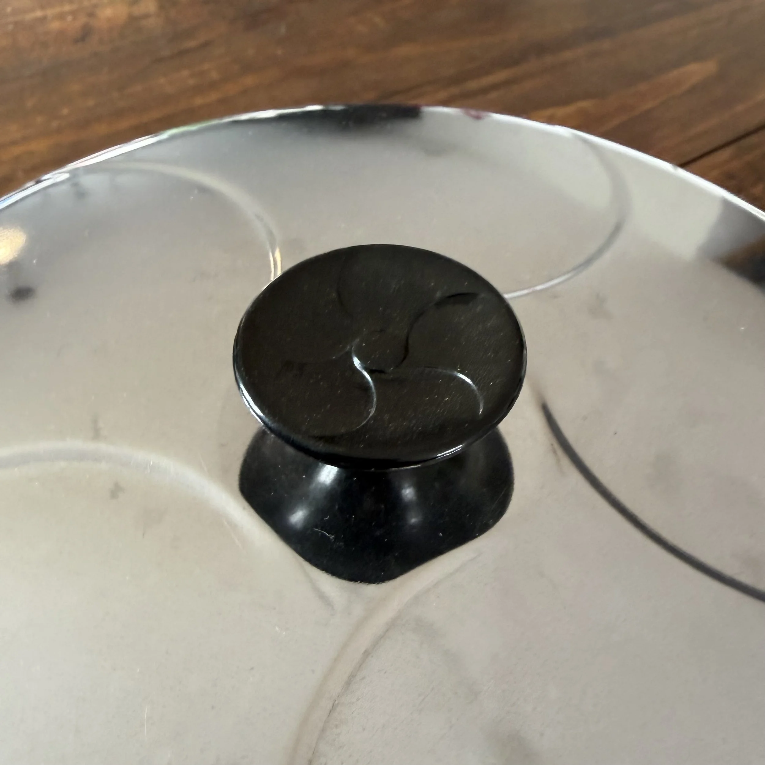 Glass Cake Plate with Chrome Dome 5.jpeg