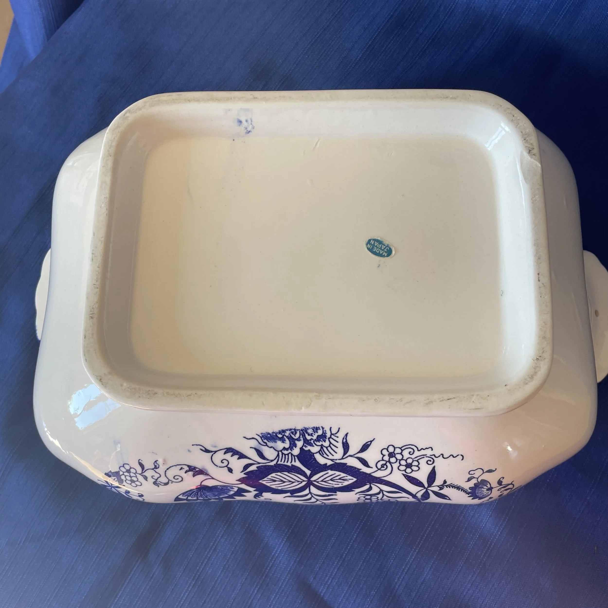 Delft Blue and White Floral Large Ceramic Tureen 4.jpeg