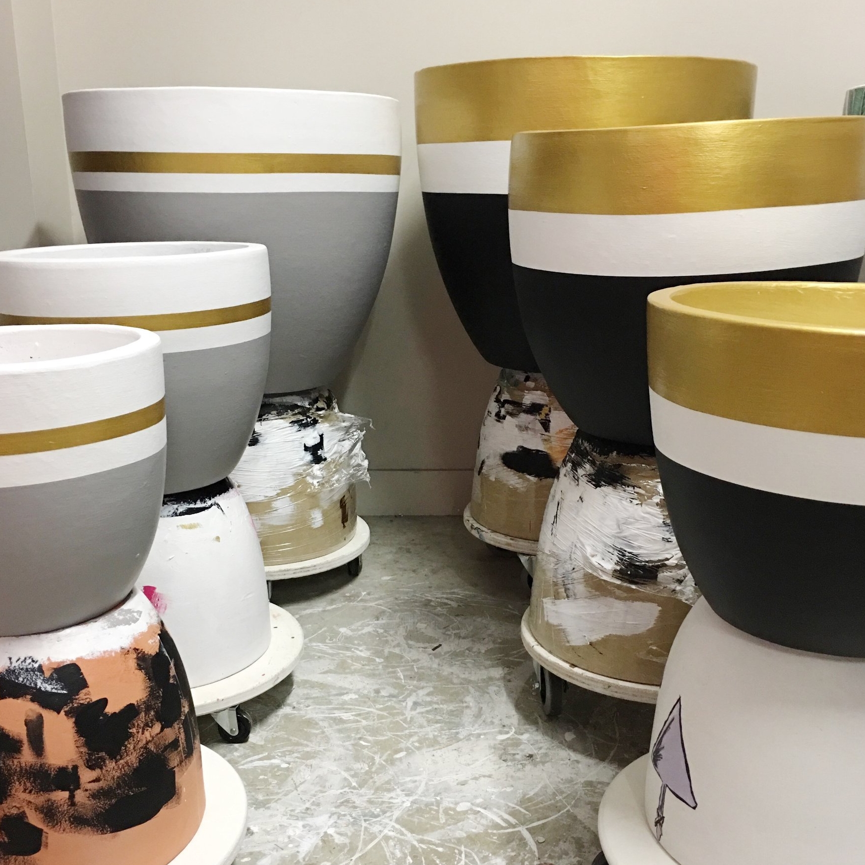 Grey and Gold Venus's Left and Right Black and Gold Napoleans - Terracotta .jpg