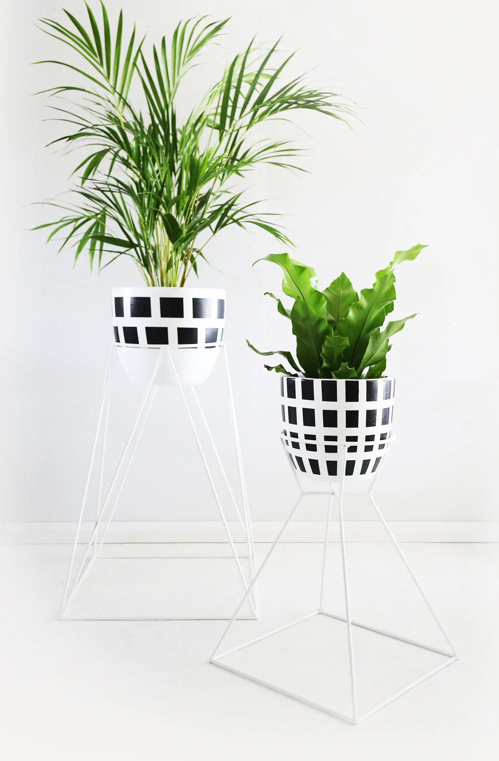 Brickhouse pot with a Zeus stand in Large and a Checkers pot in a white small Aphrodite stand copy.jpg