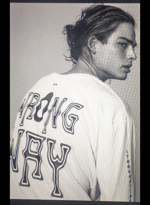 MODEL WEARS FW17 WRONG WAY T-SHIRT