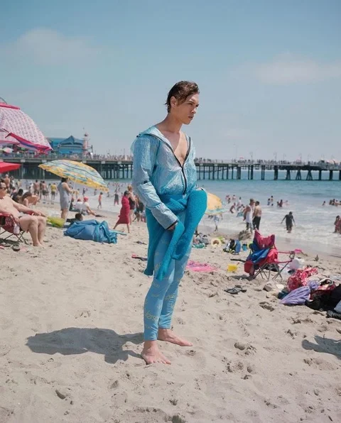 KEALA WEARS SS19 ACID BLUE NYLON KNIT