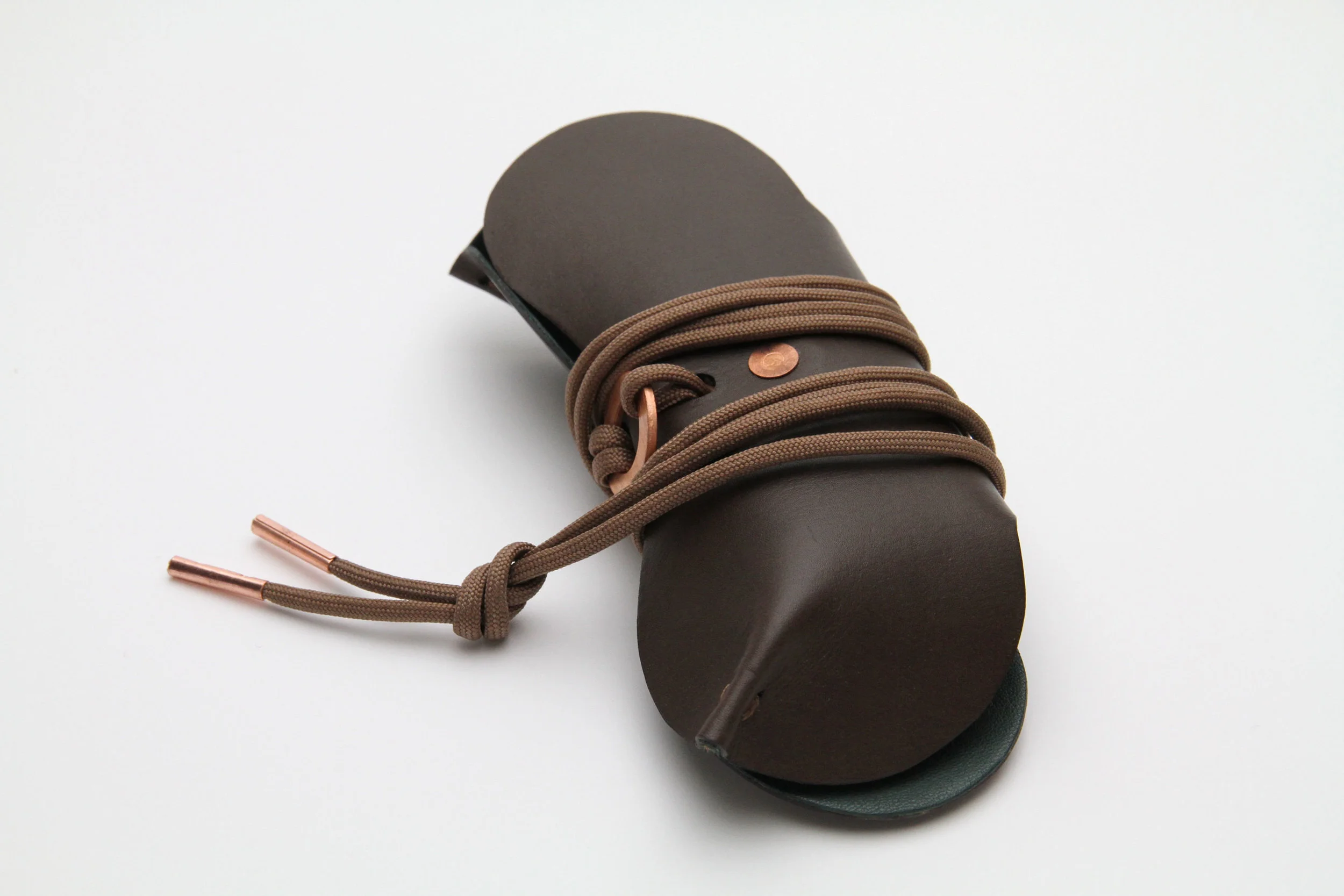 Material Glasses Case - Choc/Dark Green