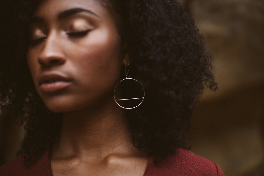 Silver Latitude Hoops
