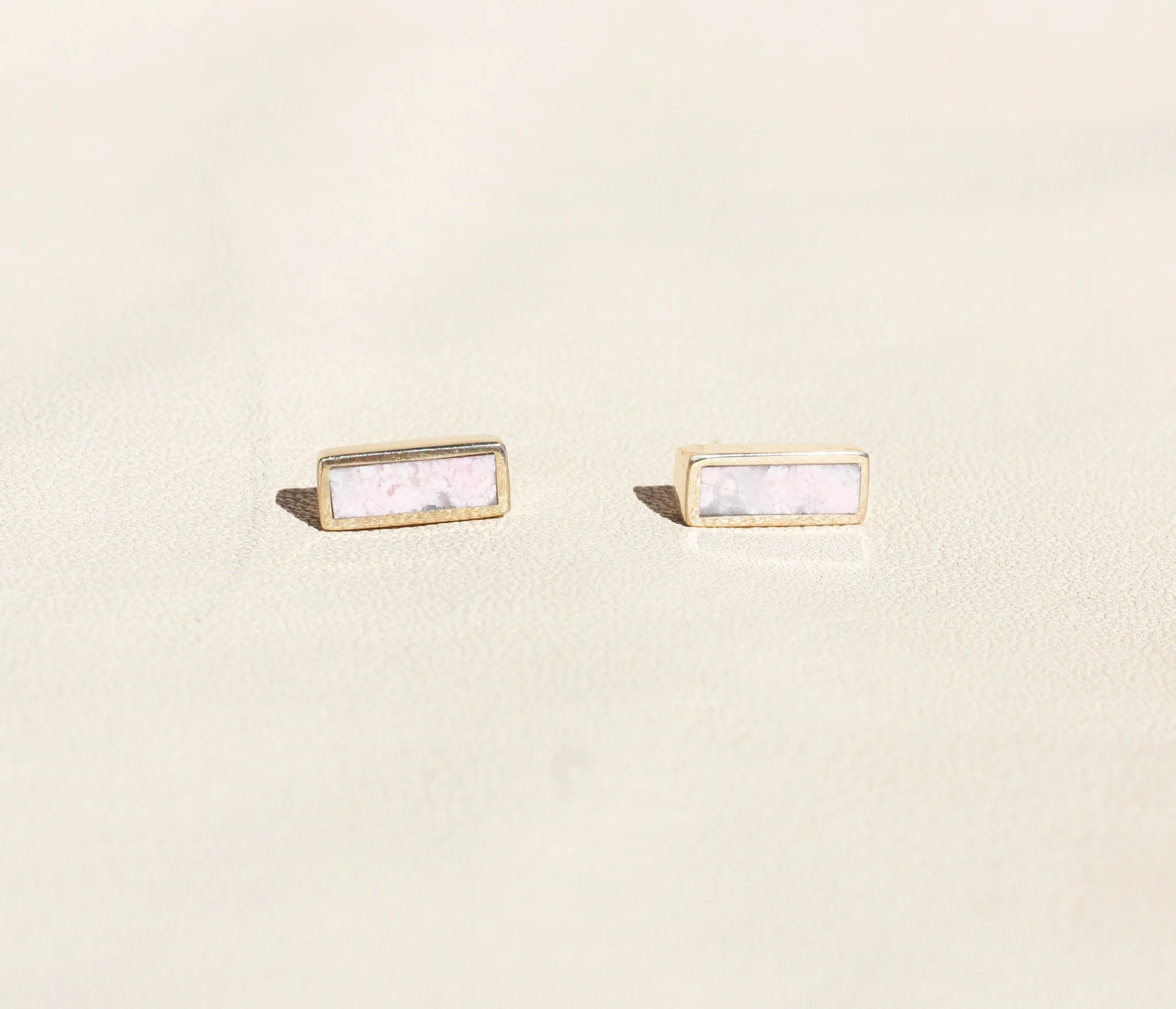 Styx Studs 14K and Rhodonite