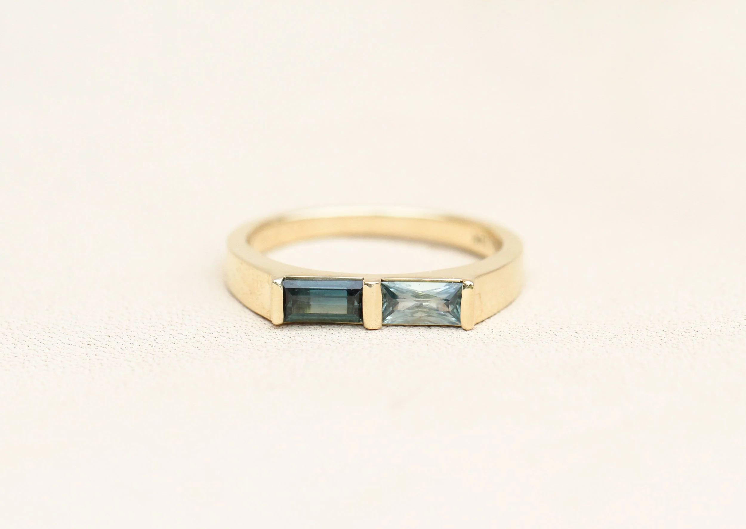 Dual Tone Ring- Light Blue/Teal