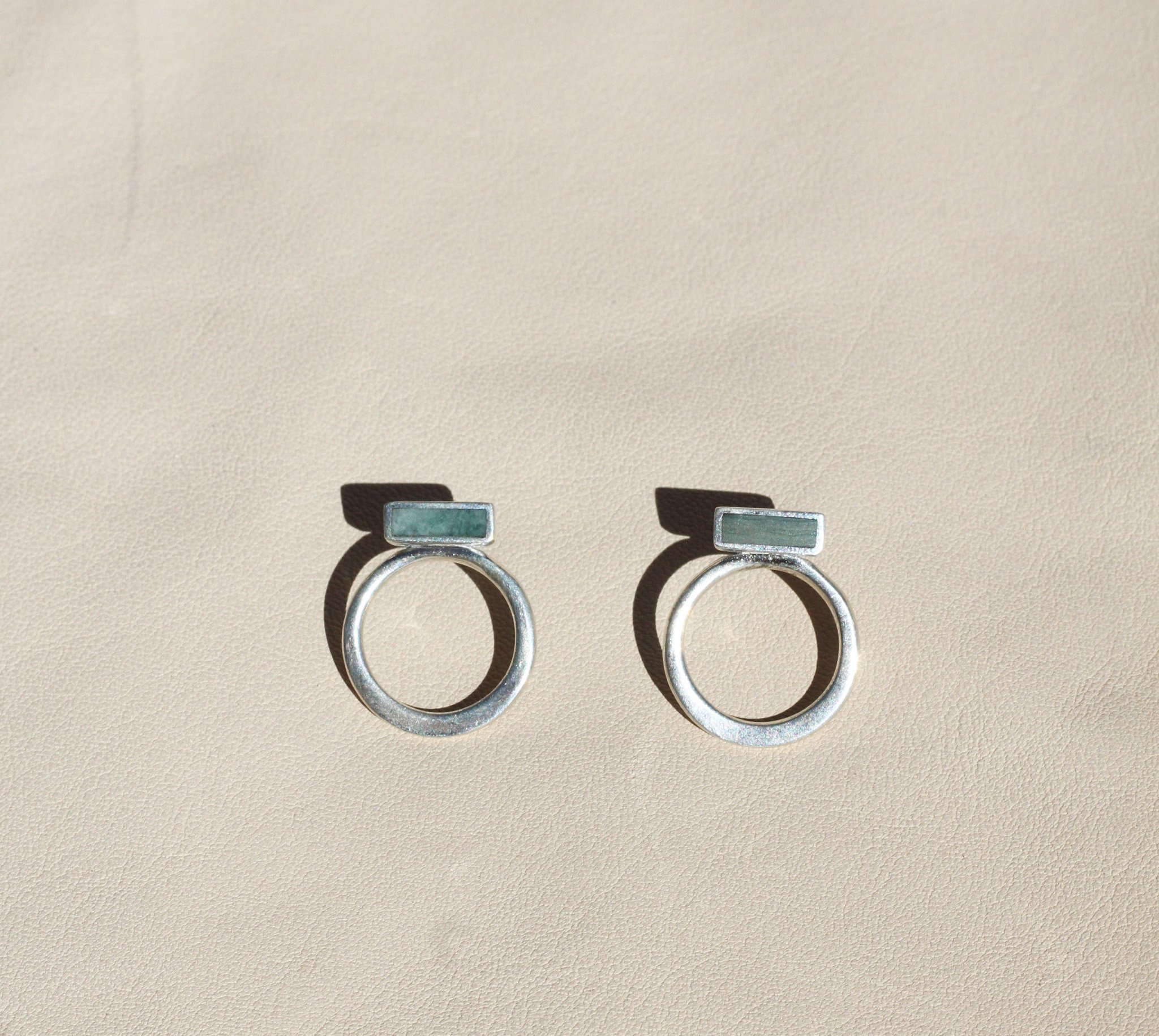 Silver Nix Earrings Larsonite Jasper